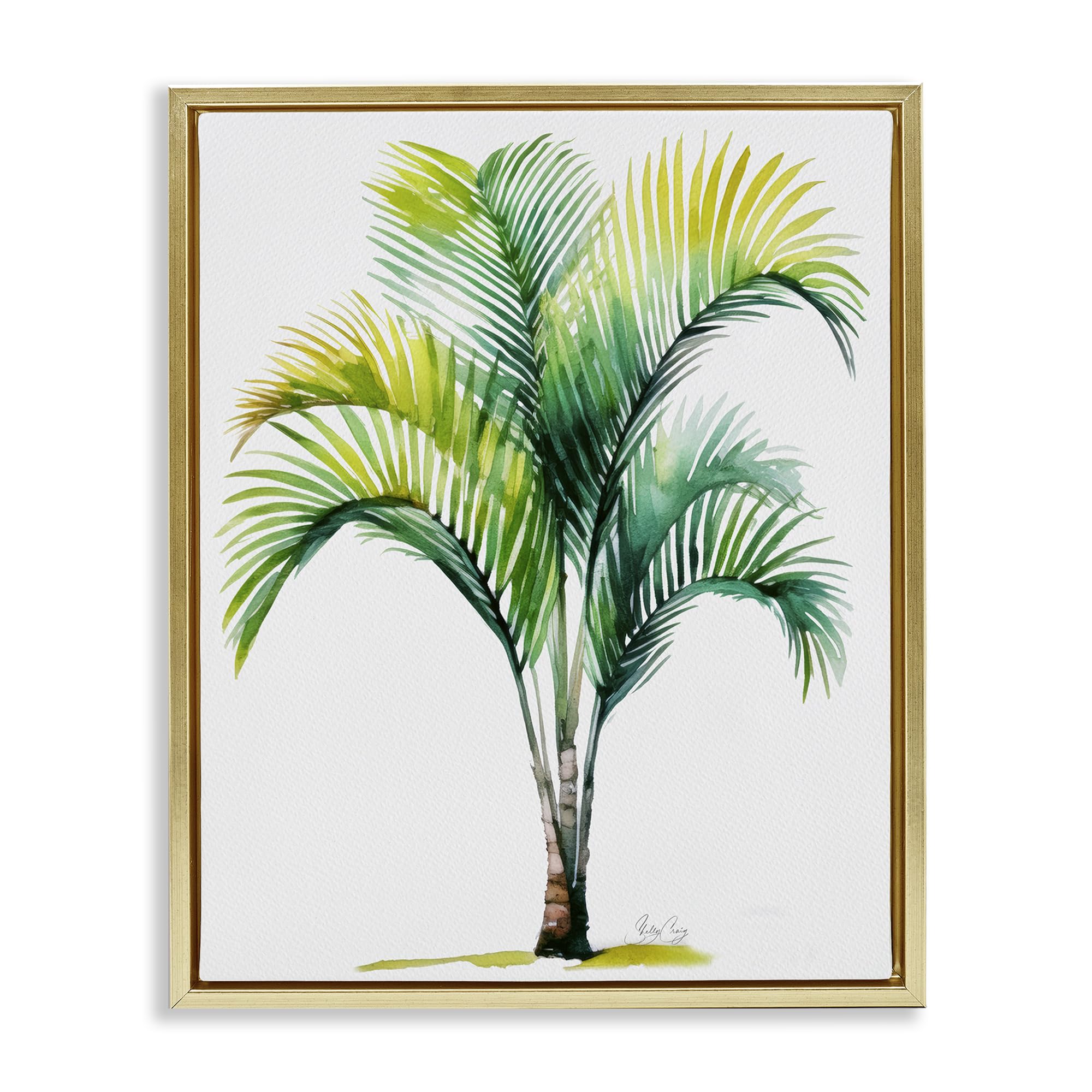 'Coastal Canopy Palm Tree'| Floating Frame Canvas Art