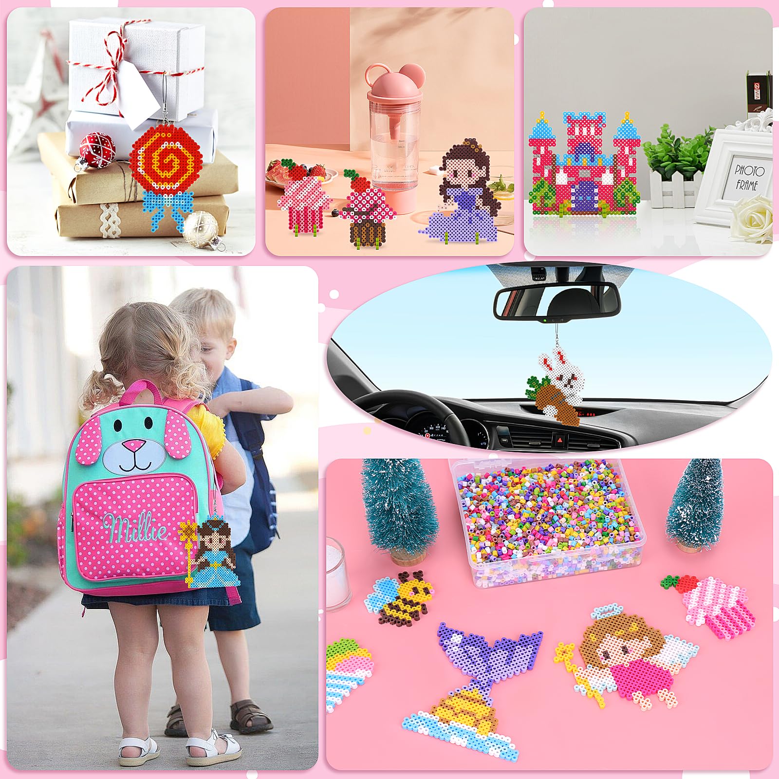 Homgaty Lot De 5000 Perles Enfichables 5 Mm, 16 Motifs