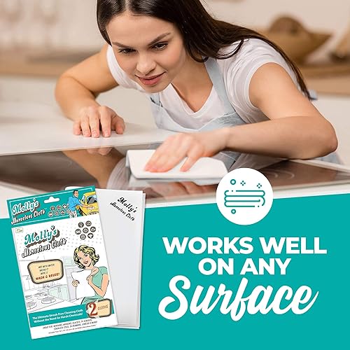 Vista 3 de Molly's - un maravilloso paño de limpieza, sin rayar, sin pelusa, paño de limpieza de microfibra, paño de pulido para vidrio, acero inoxidable, uso