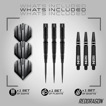RED DRAGON Darts | Razor Edge Series | 85% Tungsten Darts Set | 20g-33g