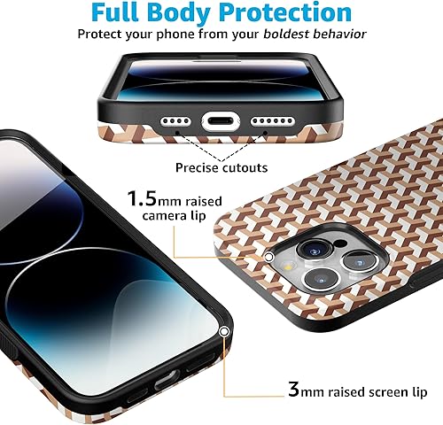 Vista 636 de Casely Funda para iPhone 15 Pro Jardín Secreto Flores mixtas Funda atrevida Compatible con MagSafe y botón de acción Jardín Secreto Floral