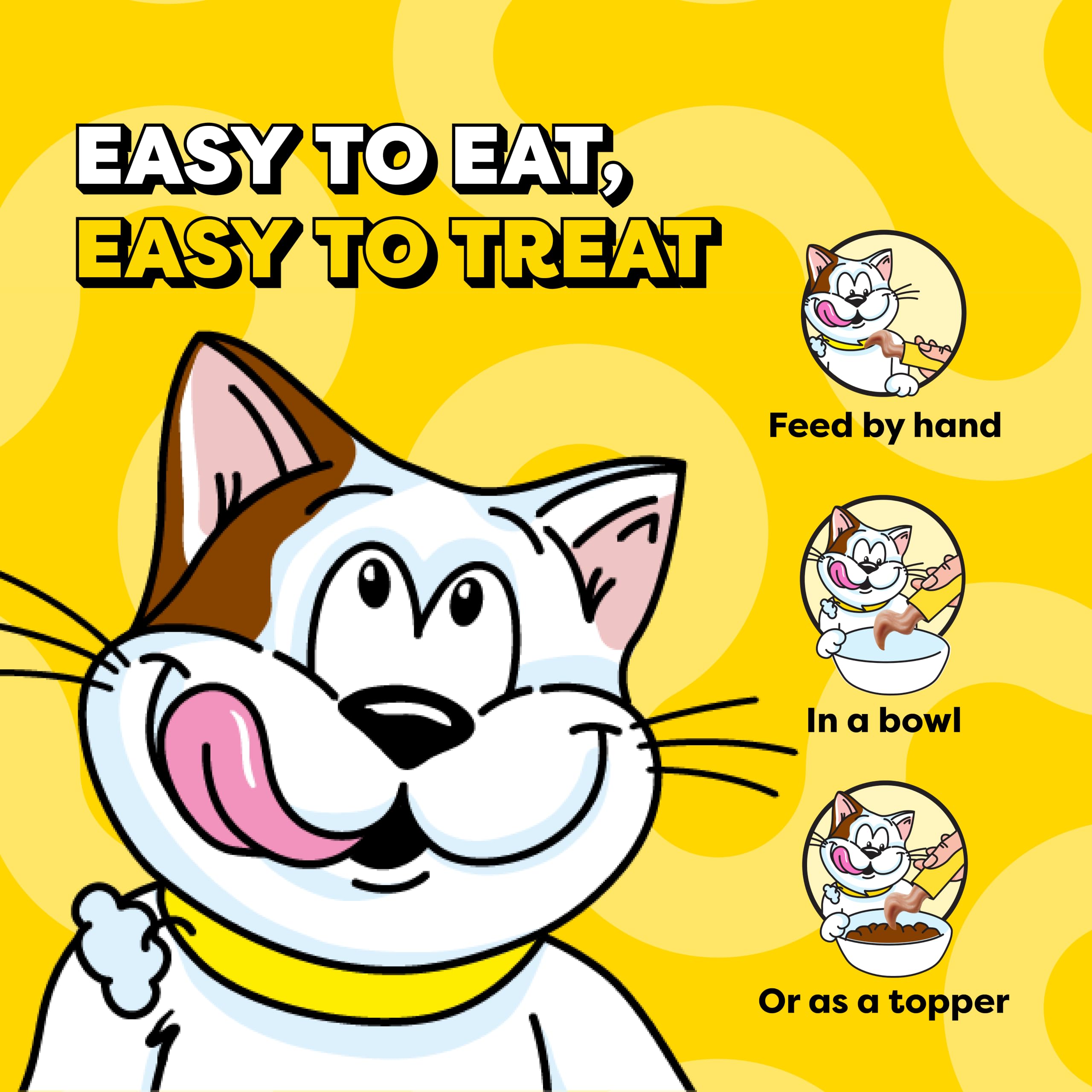 Temptations Creamy Puree with Chicken, Salmon, and Tuna Variety Pack of Lickable, Squeezable Cat Treats, 0.42 oz Pouches, 24 Count