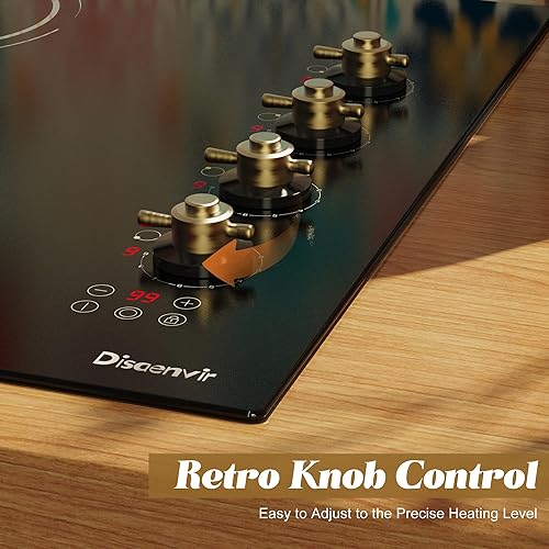 Miniatura 2 de Estufa eléctrica de 30 pulgadas  Estufa eléctrica de 4 quemadores 6700 W integrada, 30 pulgadas de cerámica radiante con control táctil,