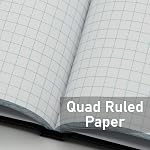 Winnable Carnet de couverture rigide Quad Ruled, 7-1/4 x 9 Des pouces, 192 Pages graphiques, noir