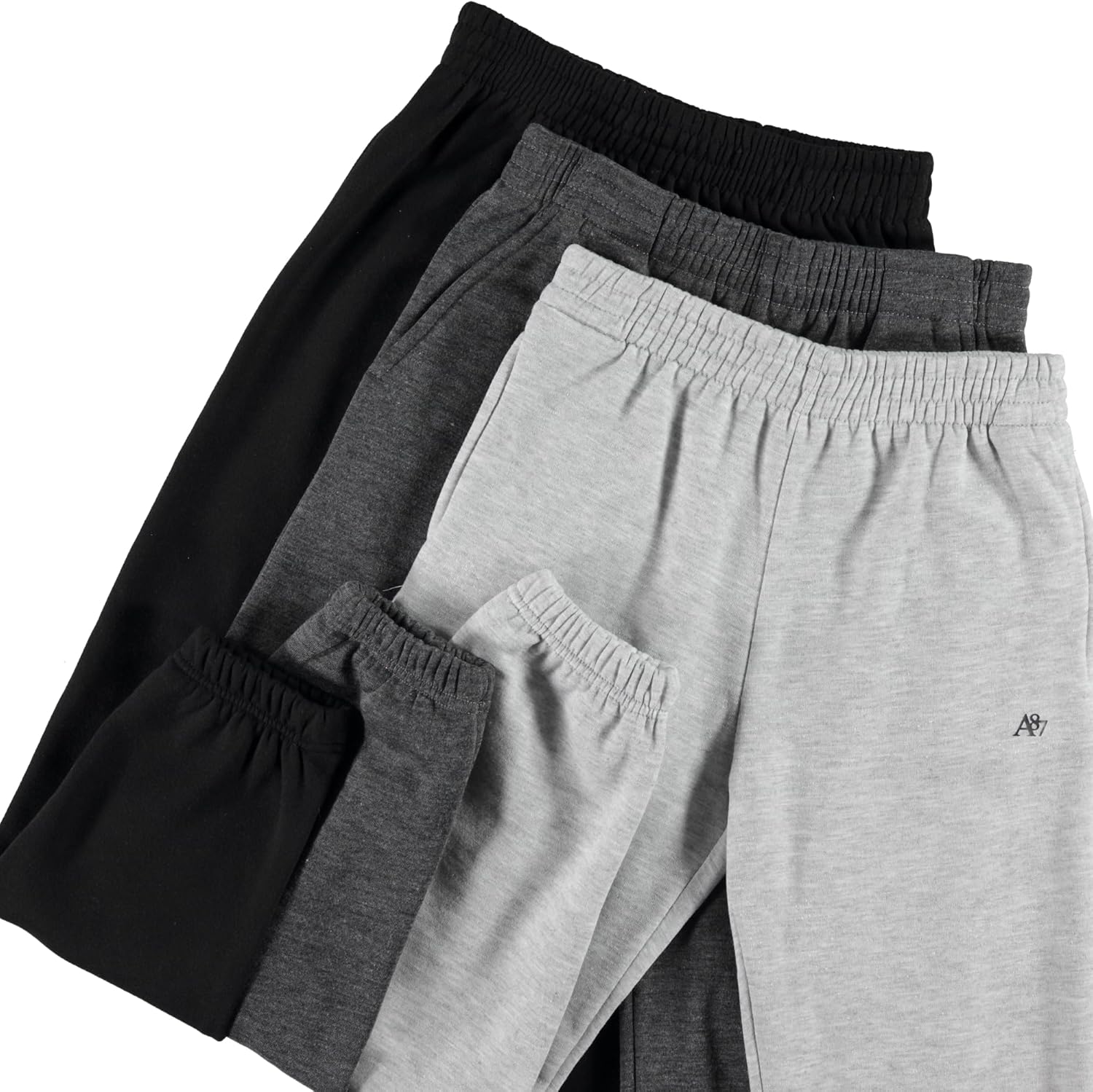 AEROPOSTALE Boys Fleece Joggers 3 Pack – Soft Comfy Athletic Fit Youth Sweatpants, Lounge Pants, Sizes 4-16 - Image 6