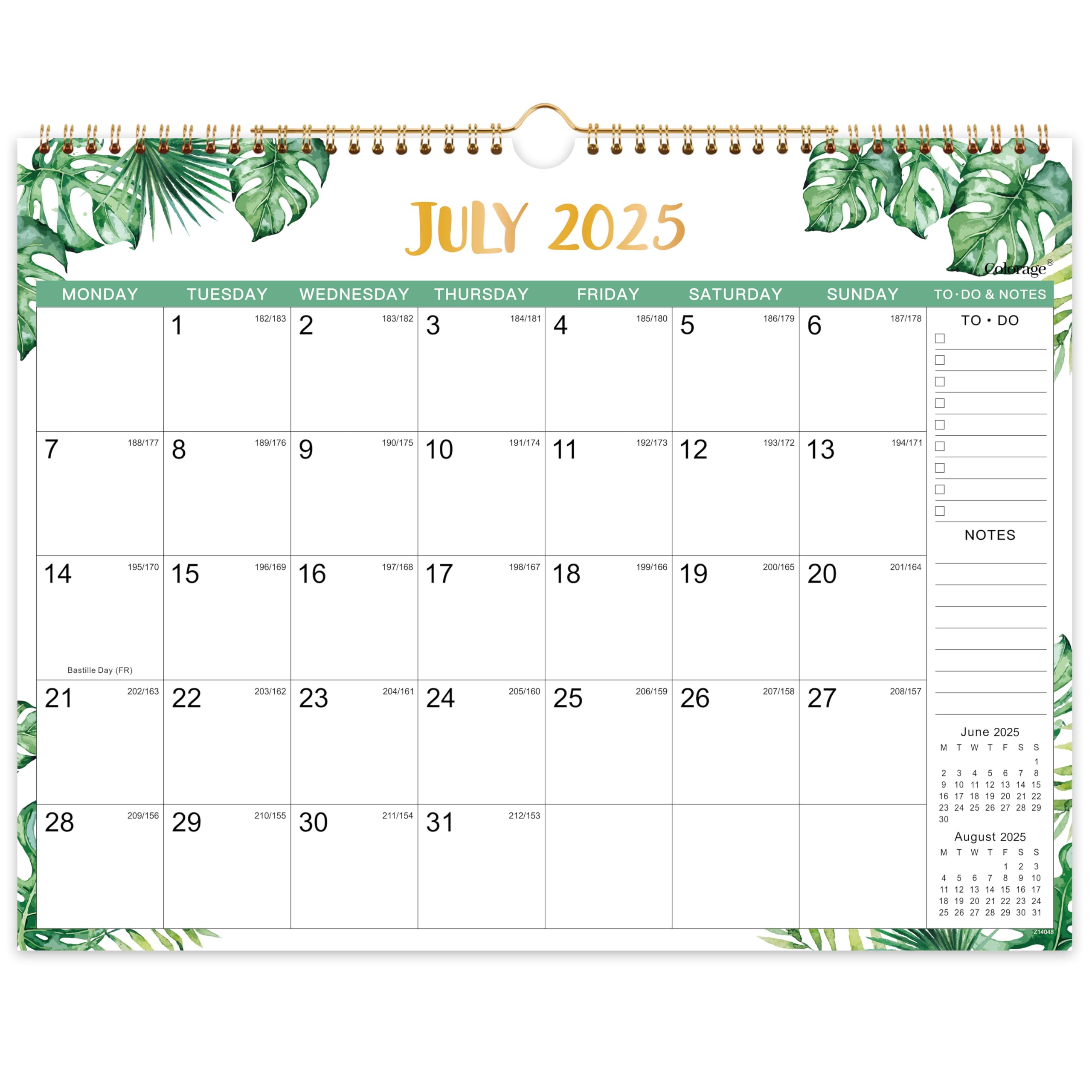 Calendar 2026 2027, Wall Calendar 2026 2027 UK, 18 Month Calendar from Jul. 2026 to Dec. 2027, 37.6 x 29 cm