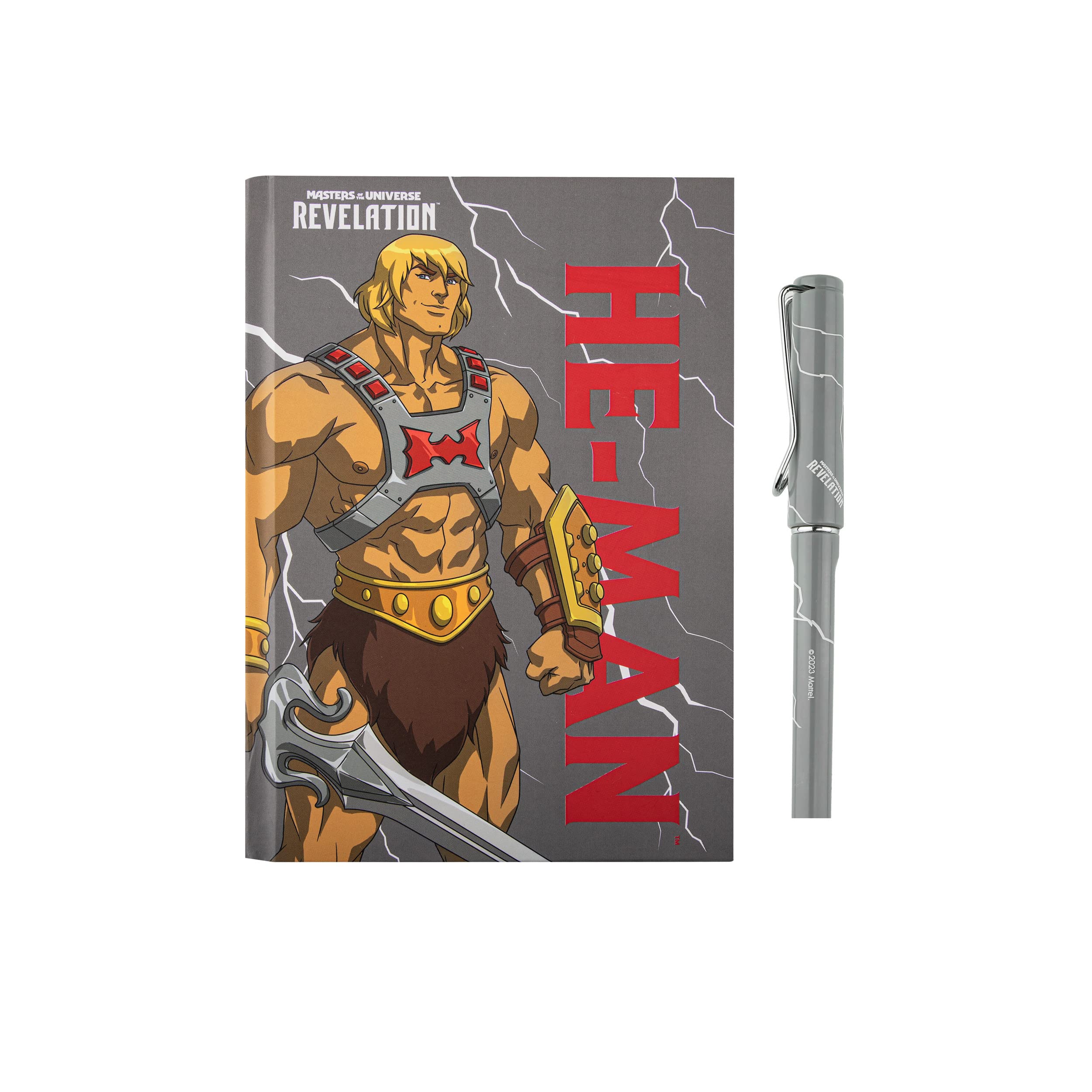 Cinereplicas Gray Motu - He-Man Thunder Luxus Hardcover Notizbuch Und Stift Set 160P 14.5 * 21Cm - Offizielle Lizenz
