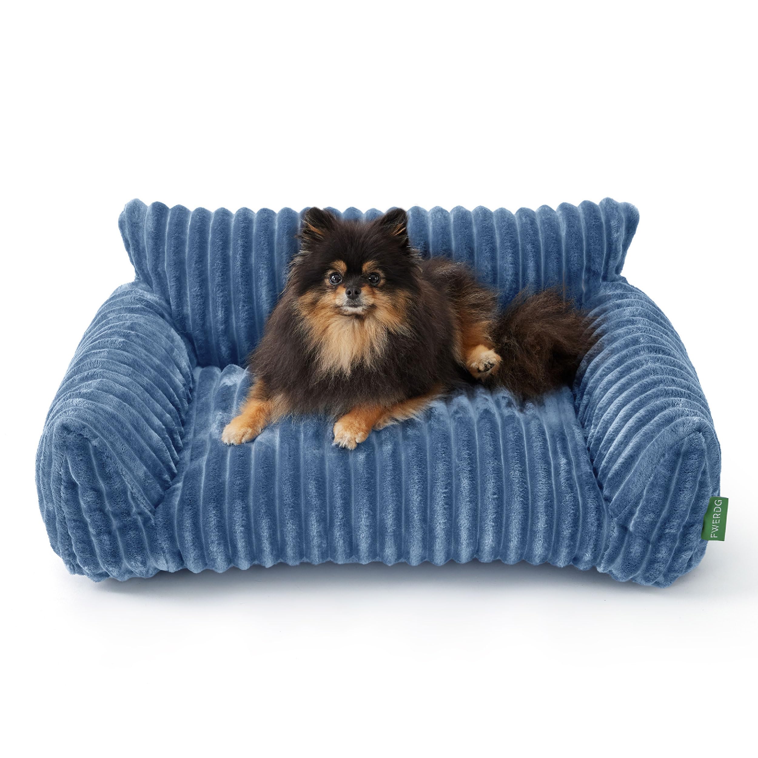 Cute Couch Bed for Pets, Supportive Cat Sofa for Indoor Cats, Small Dog Sofa Bed for Small Dogs, Blue, 24 inches