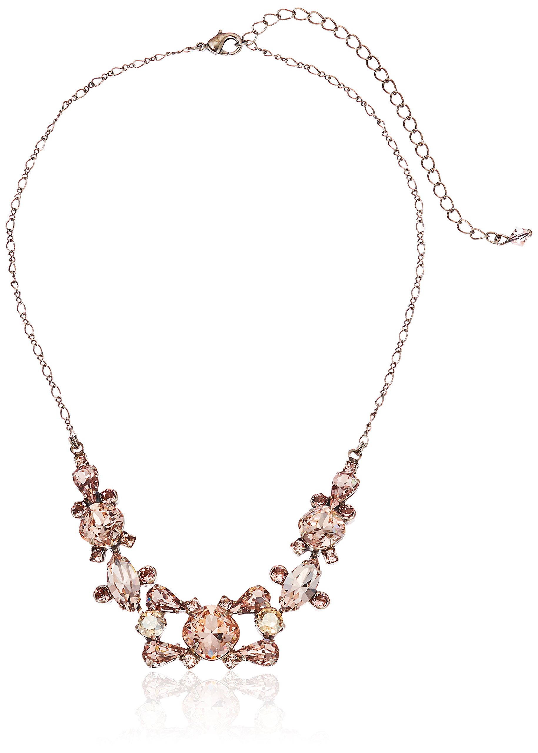 Sorrelli Satin Blush Crossover Statement Necklace, 16" + 4" Extender