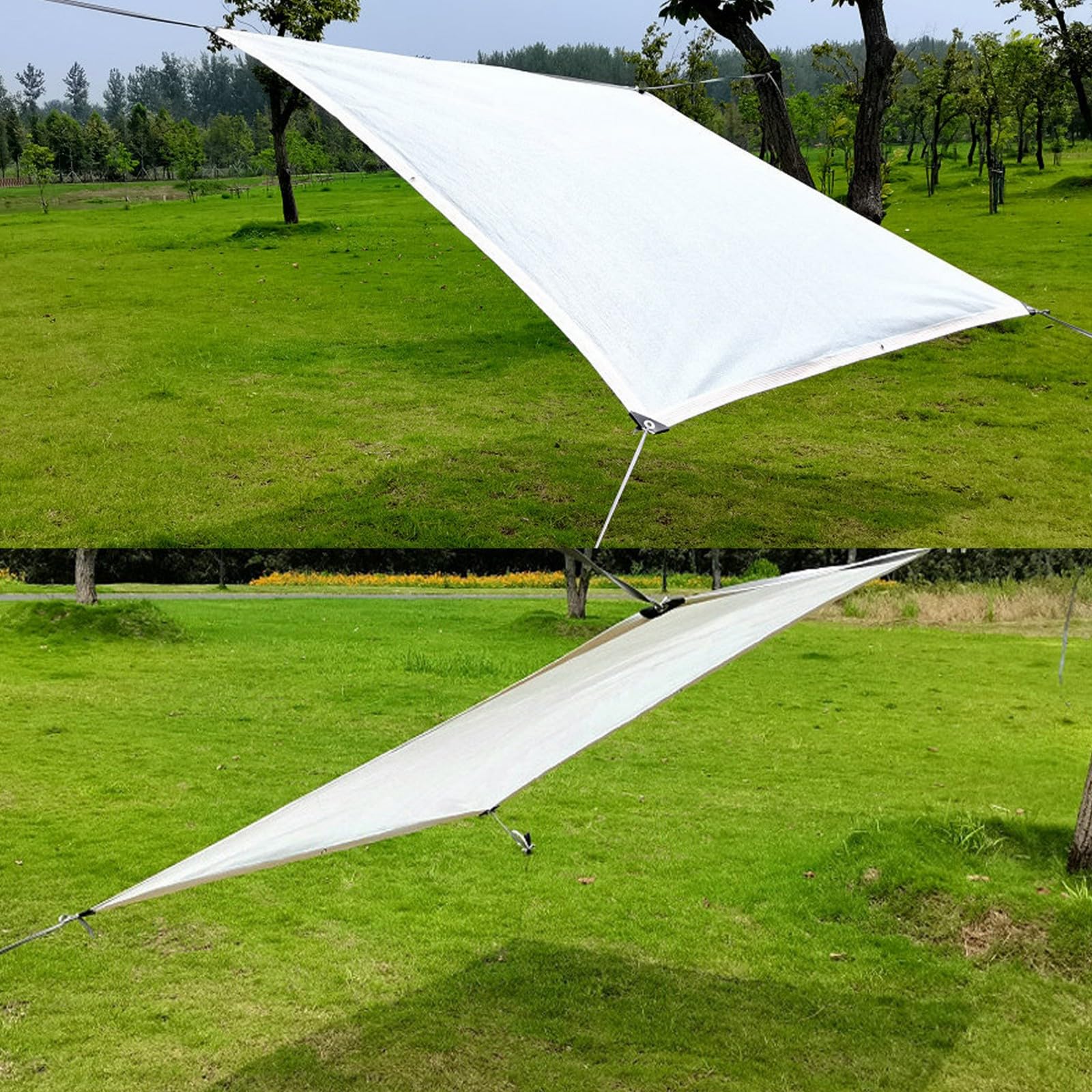 Red de Sombra Exterior, Malla Sombra Toldos con Ojales Resistente a los Rayos UV Blanco 85% 4x6M Tela de sombreo para Jardín Balcon Patio Flores Plantas Techados Gallinero