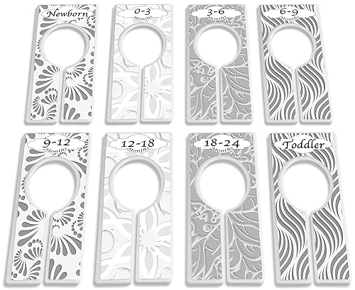 YardieBaby - Separadores de armario para ropa de bebé Juego de 8 divisores de ropa de bebé tamaño de ropa de bebé para bebés recién nacidos a niños
