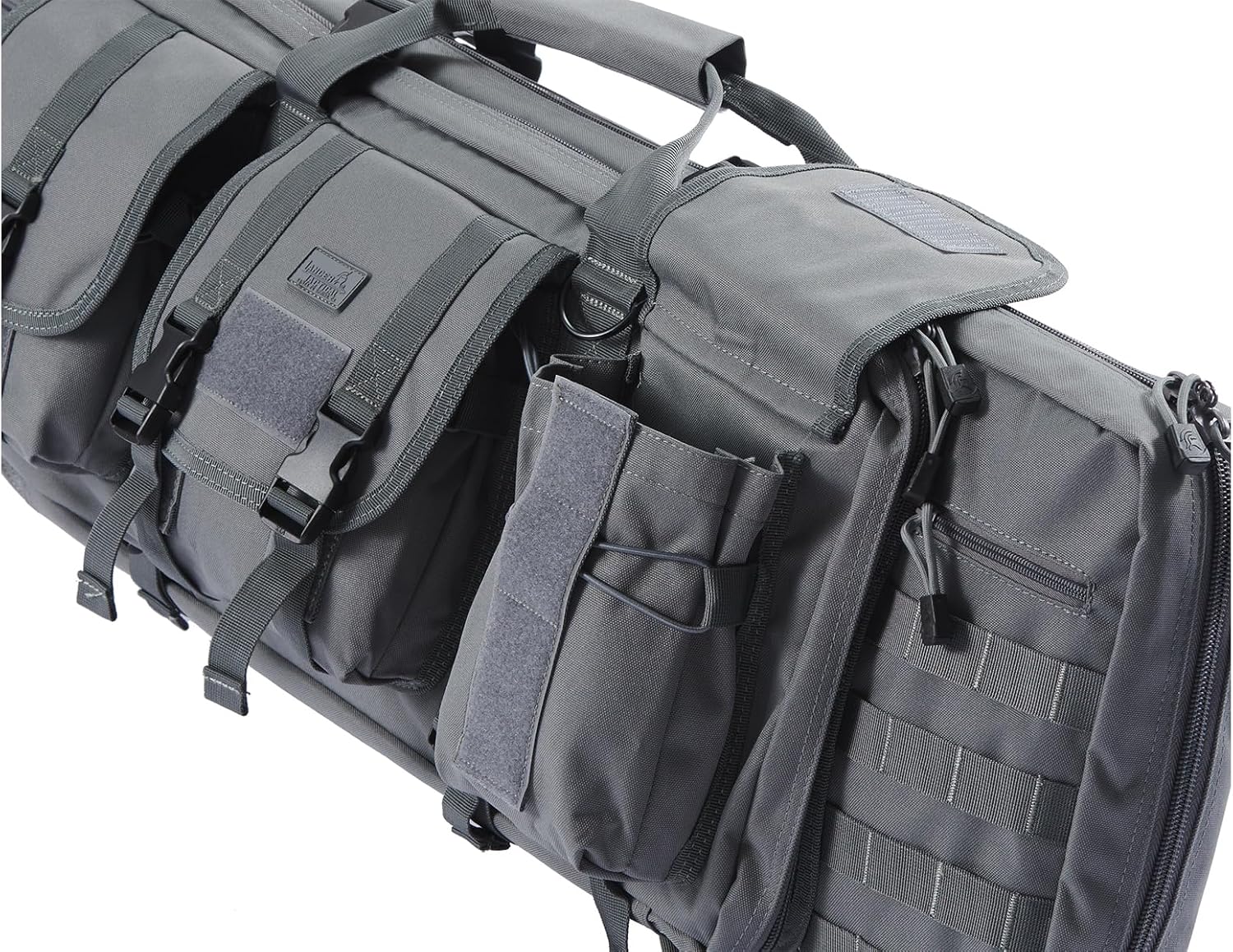 Lancer Tactical 600 Denier Polyester Double Carbine Soft Case Accessory Pouches MOLLE Webbing Secondary Gun Compartment Quick Detach Buckles Inner Storage Backpack Straps