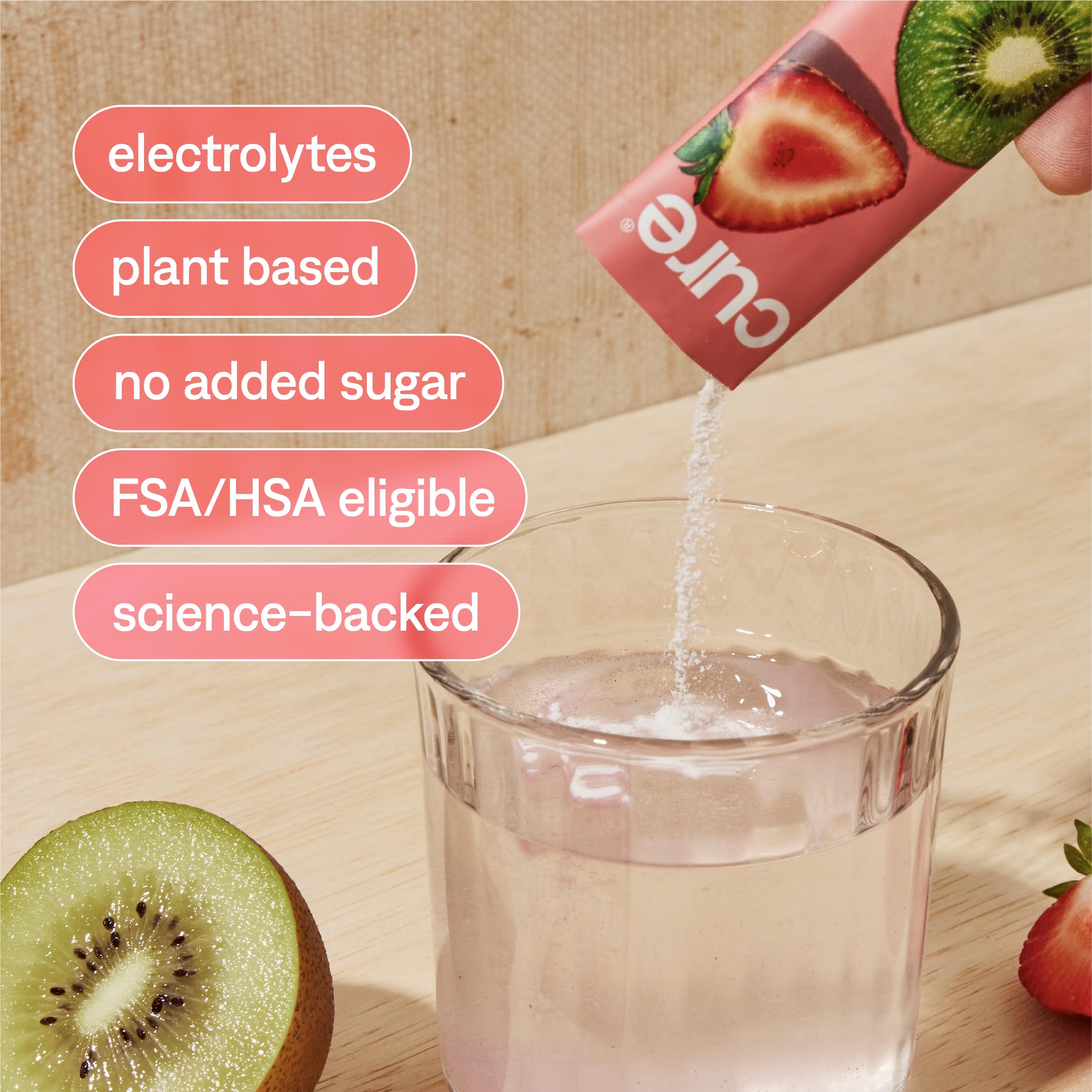 Cure Hydration - Electrolyte Drink Powder Strawberry Kiwi 28 Servings — Amazon image 6