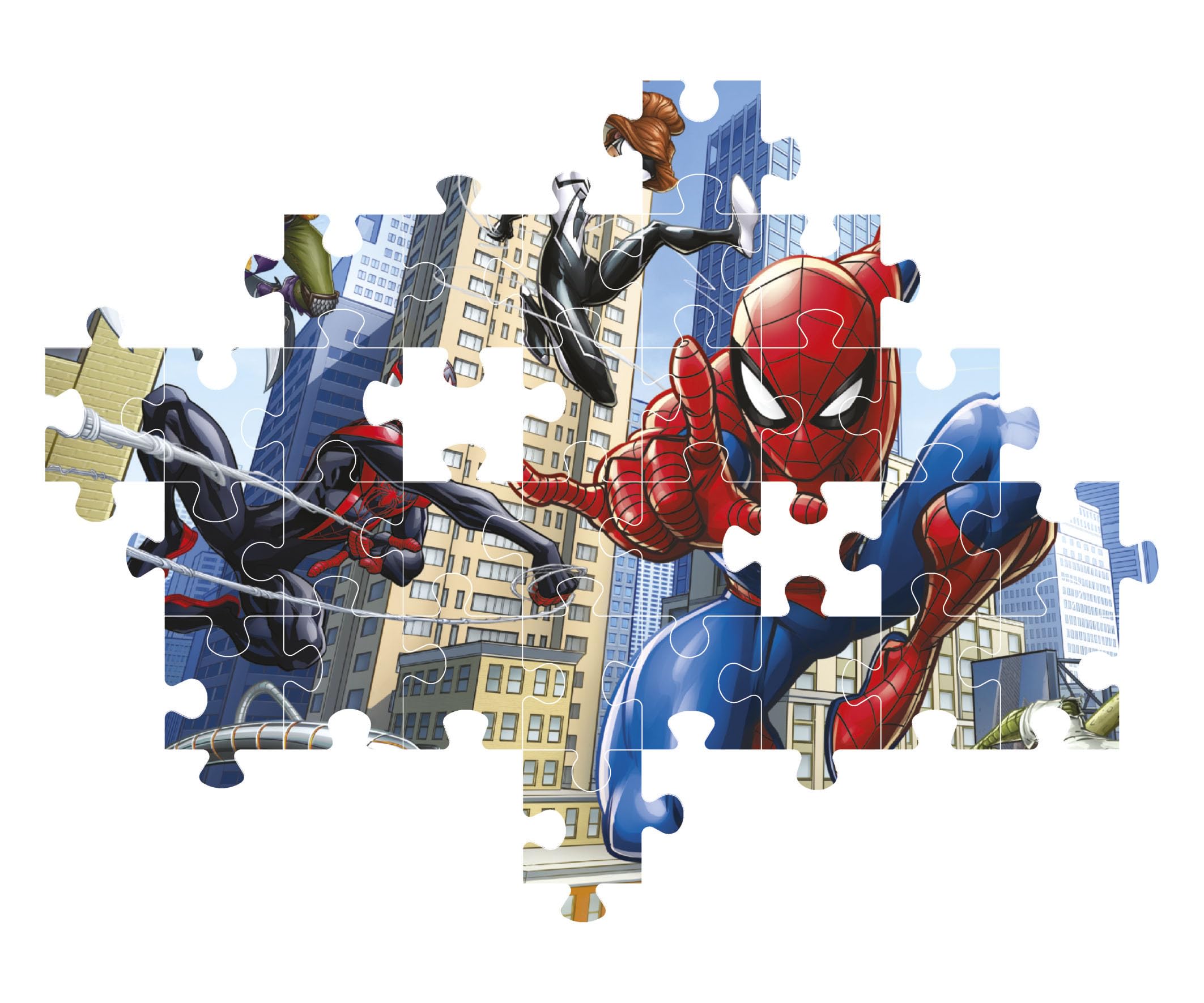 Clementoni Puzzle 104 Pezzi Supercolor – Spider-Man Marvel Per Bambini 6+ Anni – Made In Italy 38x27 Cm - 4