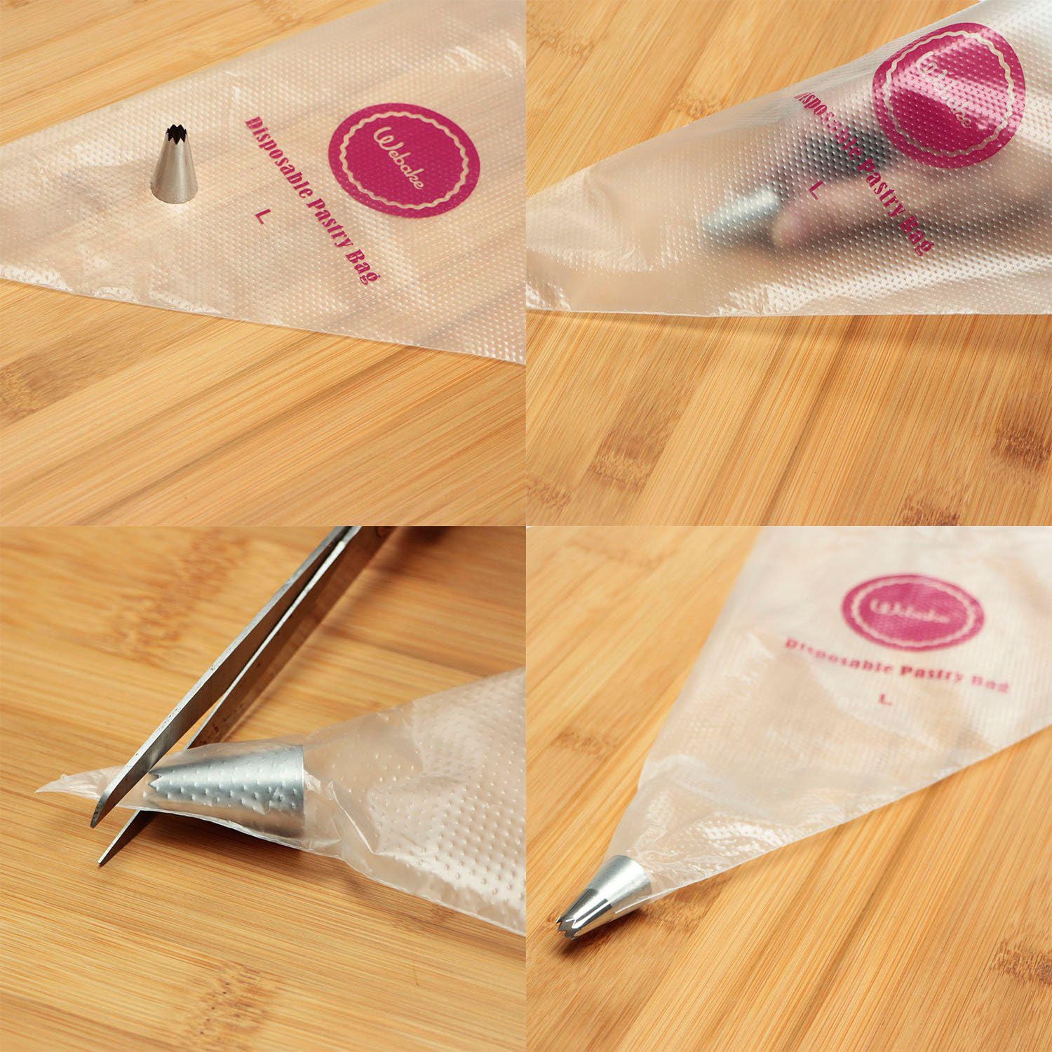 Webake 16 Inch Disposable Pastry Bags - 100pcs Large Icing Piping Bags for All Size Tips Couplers - Image 3