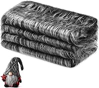 Vista 7 de Jetec 4 piezas de piel sintética blanca de 10 x 20 pulgadas, cuadrados de tela de piel sintética navideña esponjosa, parches de tela de Halloween