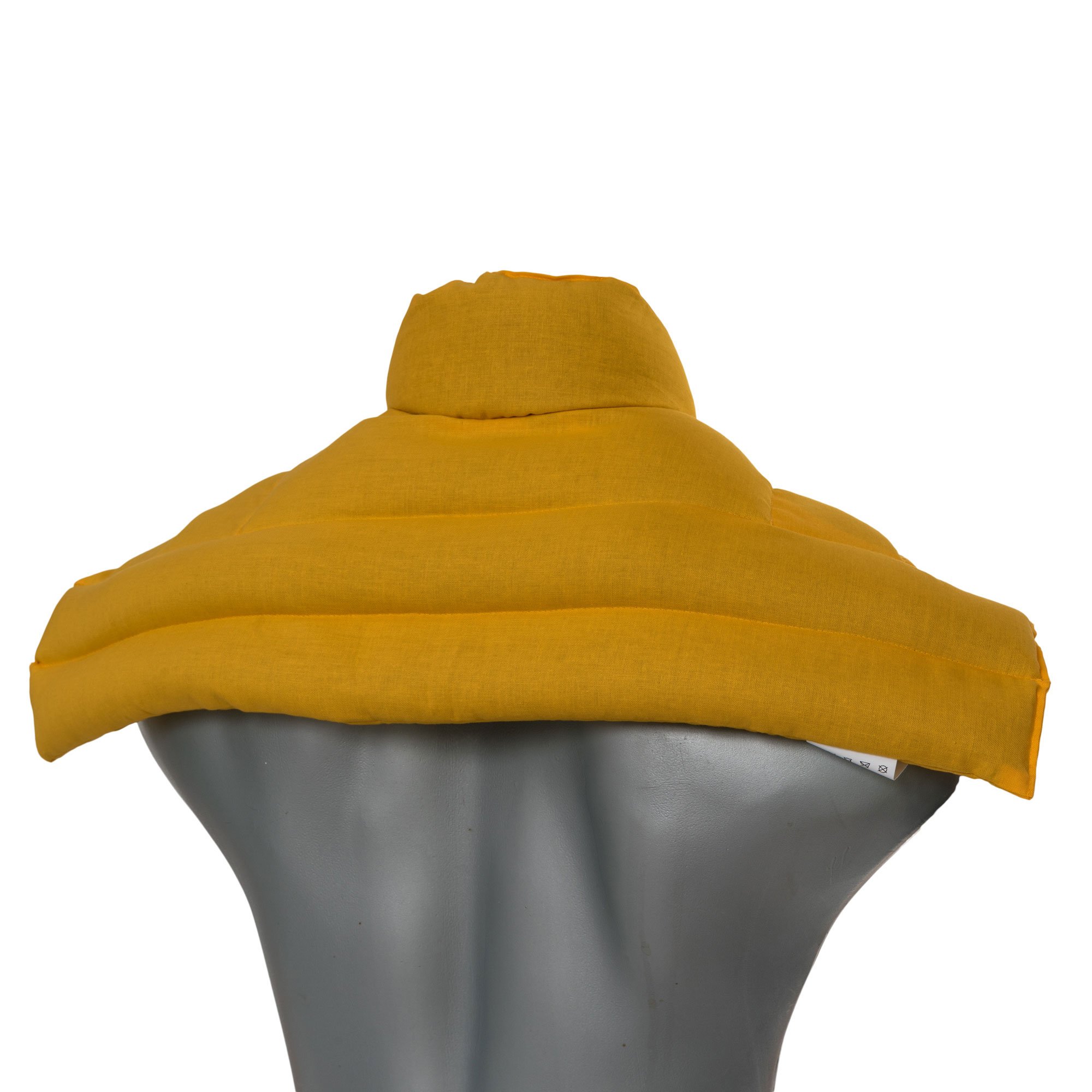 Bio-Dinkelkissen Schulter & Nackenkissen mit Kragen. Wärmekissen Körnerkissen Nackenwärmer für Mikrowelle und Backofen (mango, Bio-Dinkel)