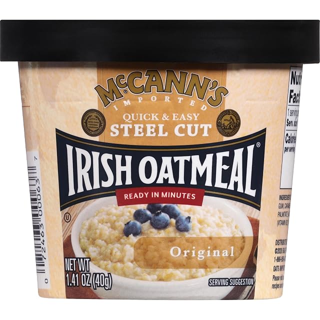 McCanns Irish Oatmeal Instant Oatmeal Cup Original 1 4 Ounce Pack of 12