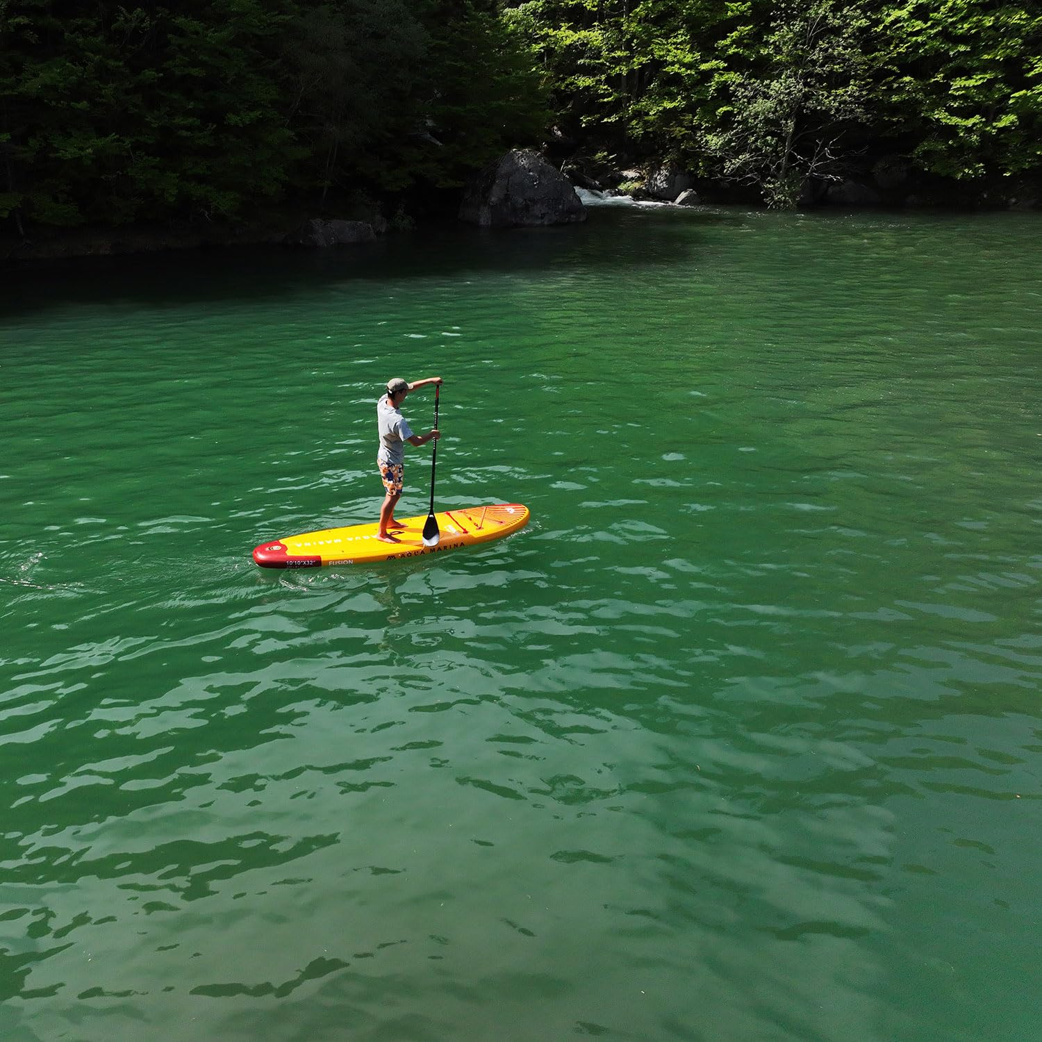 Aqua Marina - Tavola gonfiabile Sup Board Stand up Paddle AQUAMARINA Fusion 2021, confezione completa, 330 x 81 x 15 cm