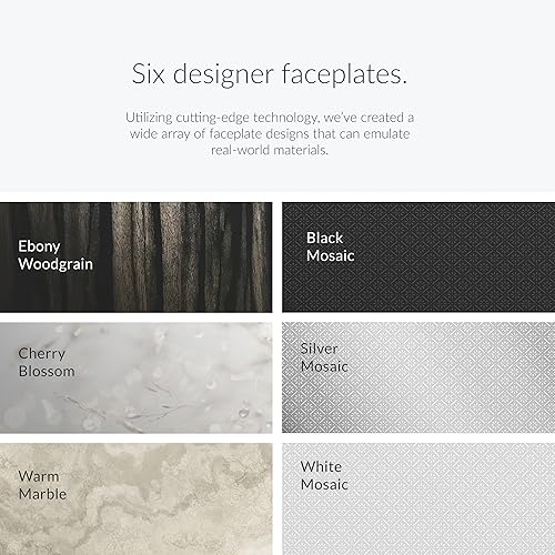 Miniatura 5 de ICON - Placa frontal (58760), diseño de mosaico plateado, para dispensadores automáticos de toallas de rollo duro (1 unidad)