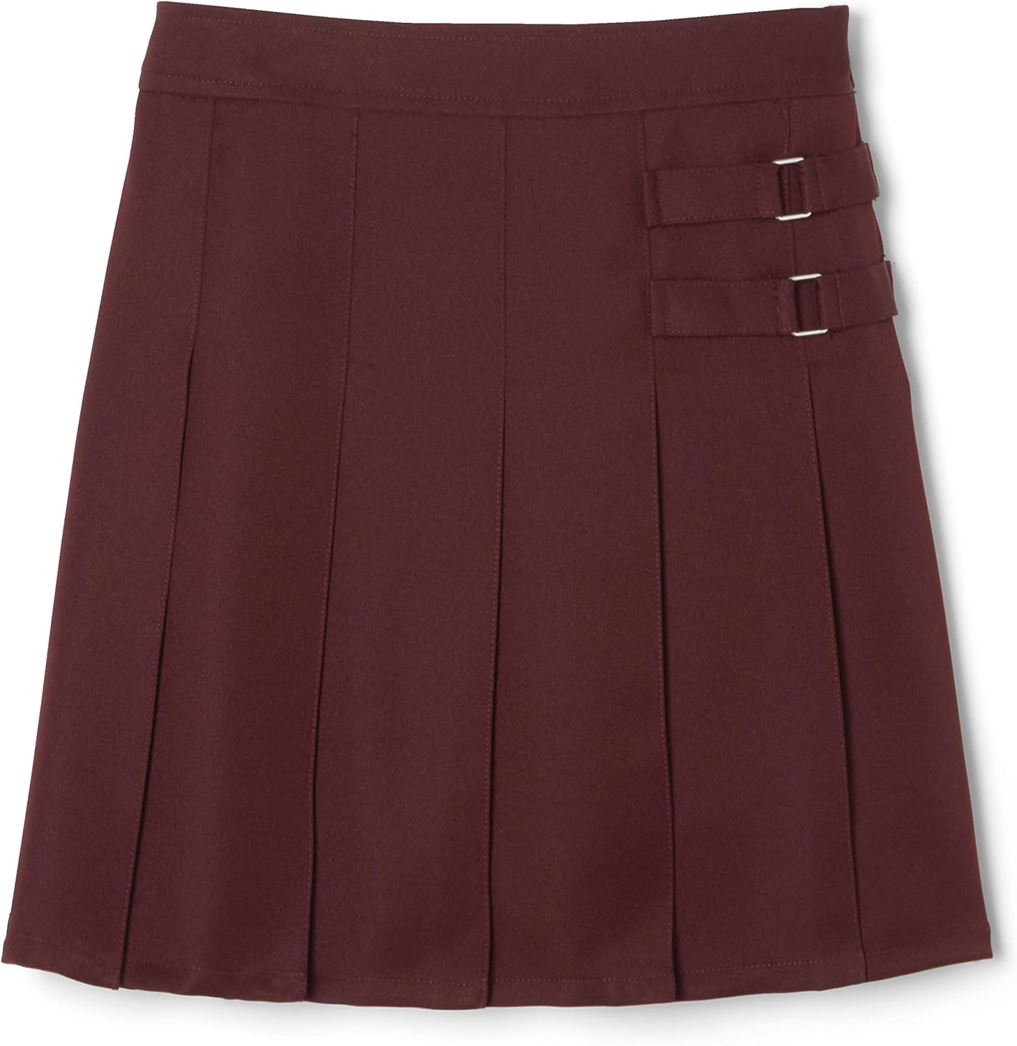 French Toast Girls Adjustable Waist Pleated-Front Two-tab Scooter 20 Burgundy