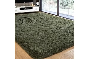 Softlife Olive Green Area Rug
