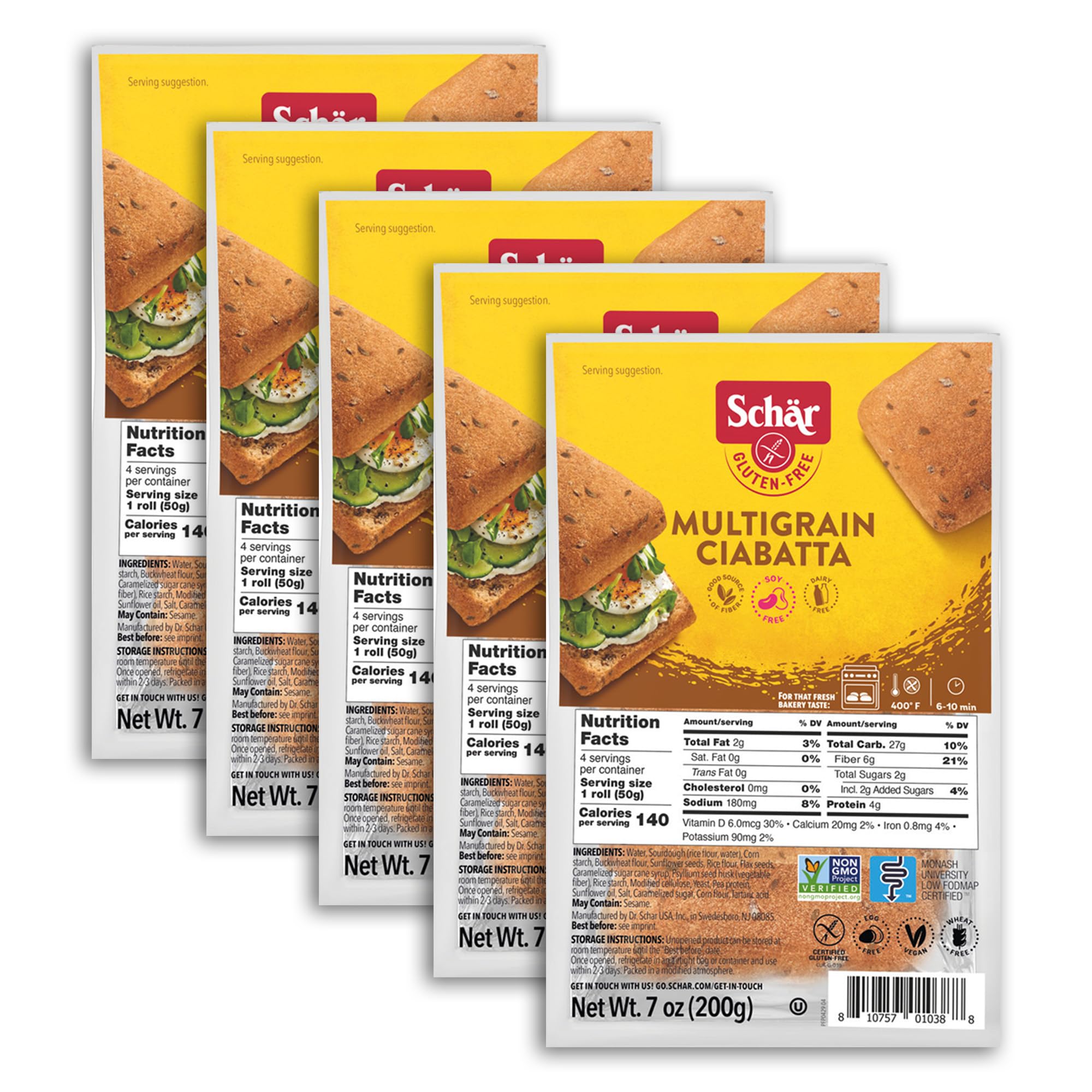Schär Ciabatta / 7 oz Hamburger Buns