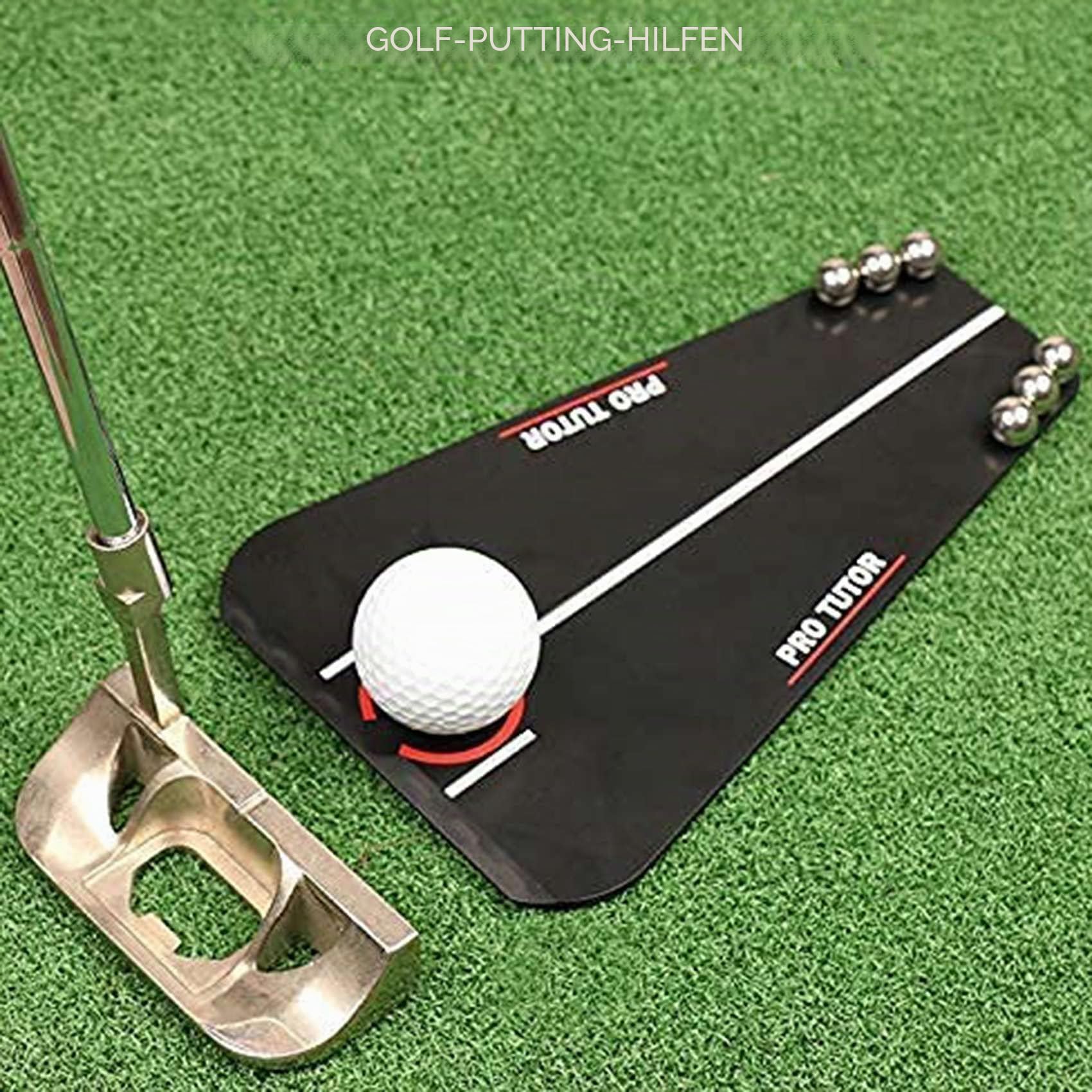 Golf Putting Tutor mit gratis Reißverschluss-Etui, Golf Putting Hilfe Indoor Outdoor Golf Putting Trainer/Aids