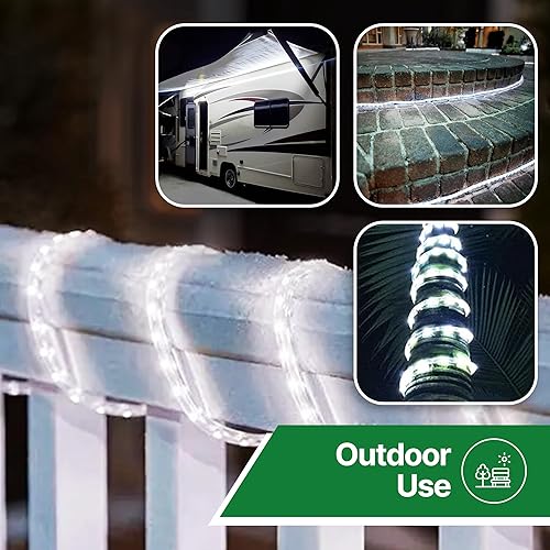 Miniatura 5 de Tupkee Luces LED de cuerda Blanco Frío - 7.3 m (24 pies), para uso en interiores y exteriores - Diámetro de 10 mm - 144 bombillas LED de vida larga