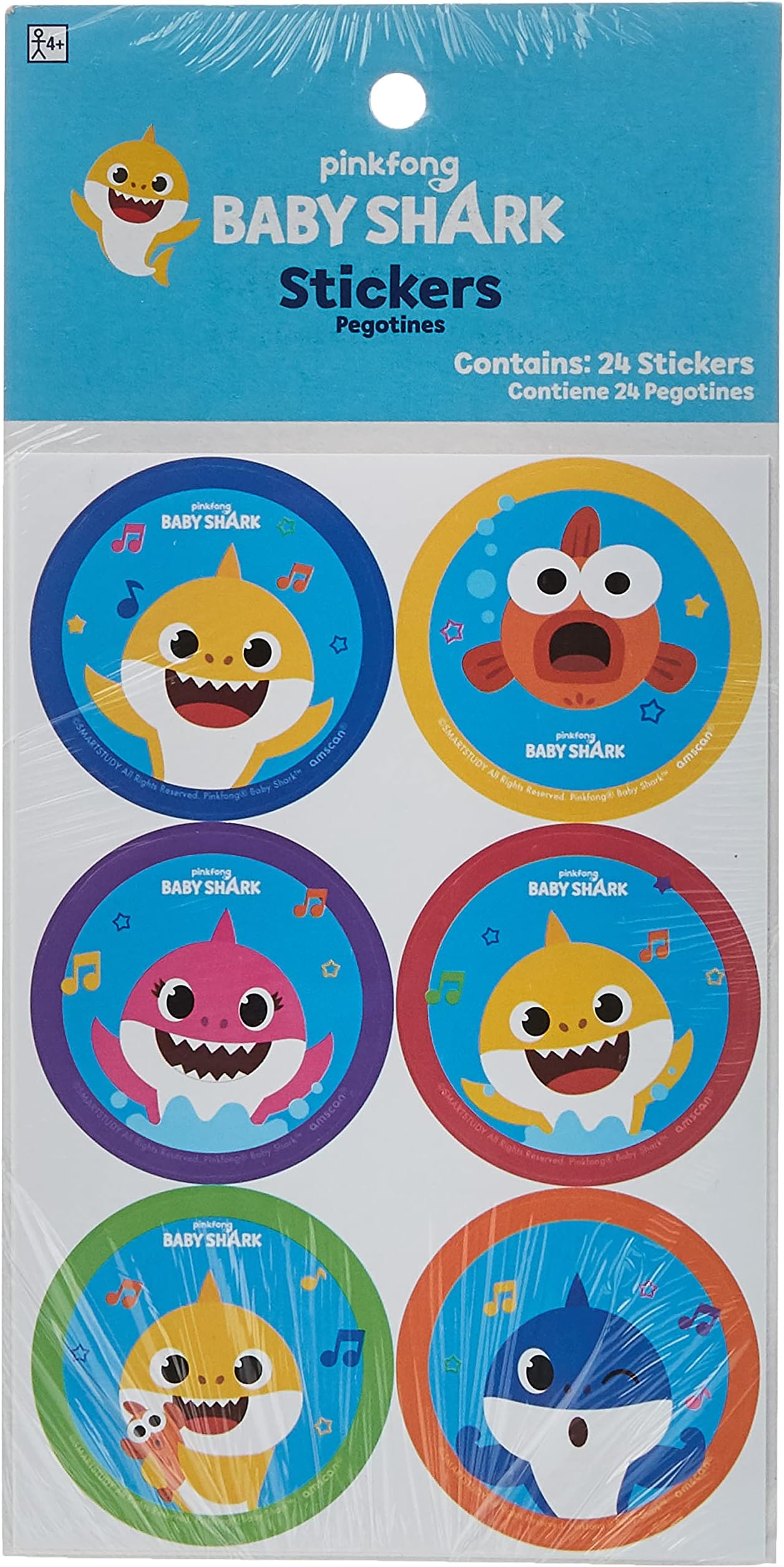 Baby Shark Stickers 24pcs