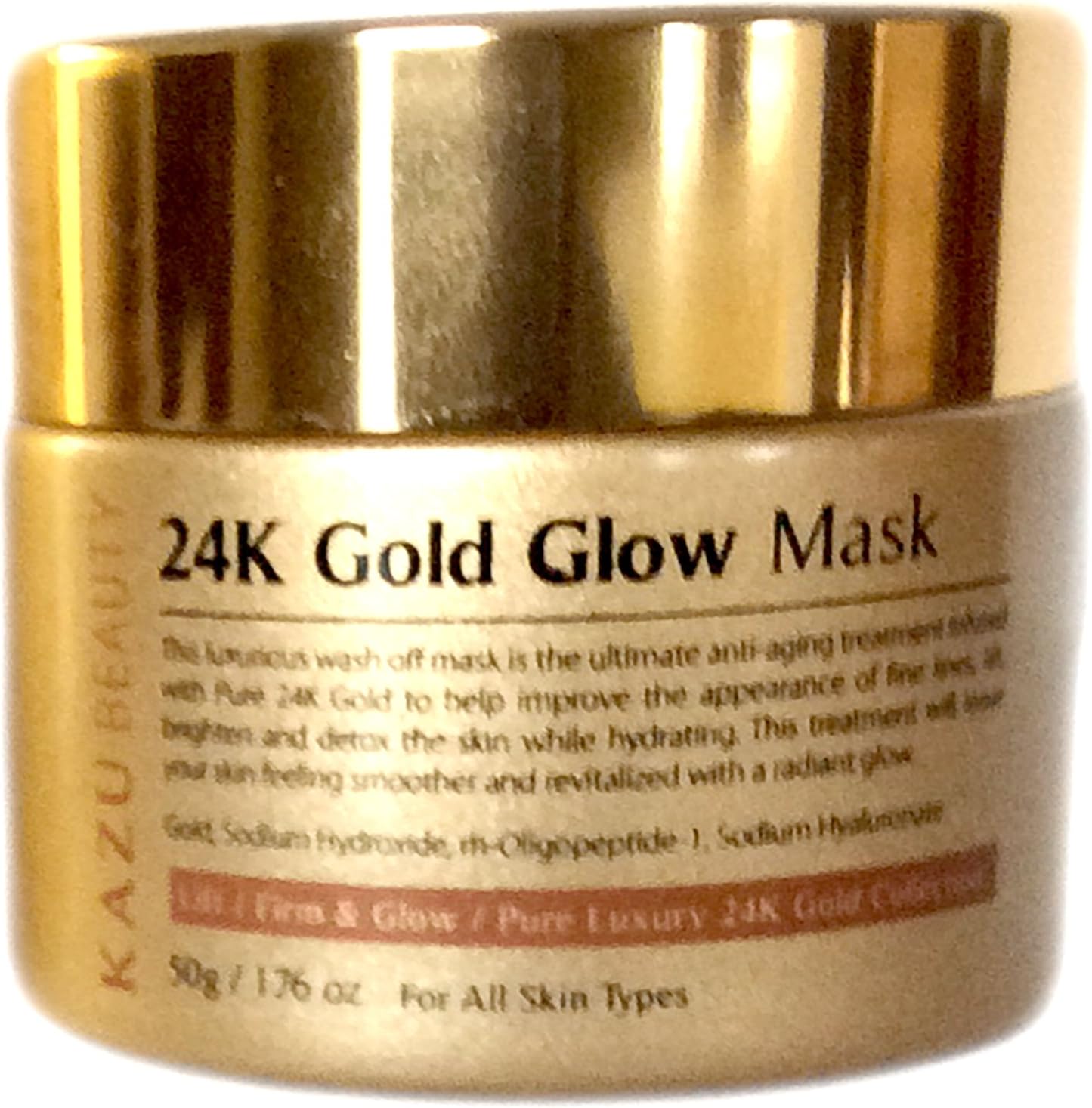 24K Gold Glow Mask. Lift/Firm & Glow/Pure Luxury 24K Gold Collection. For All Skin Types. 1.76 OZ