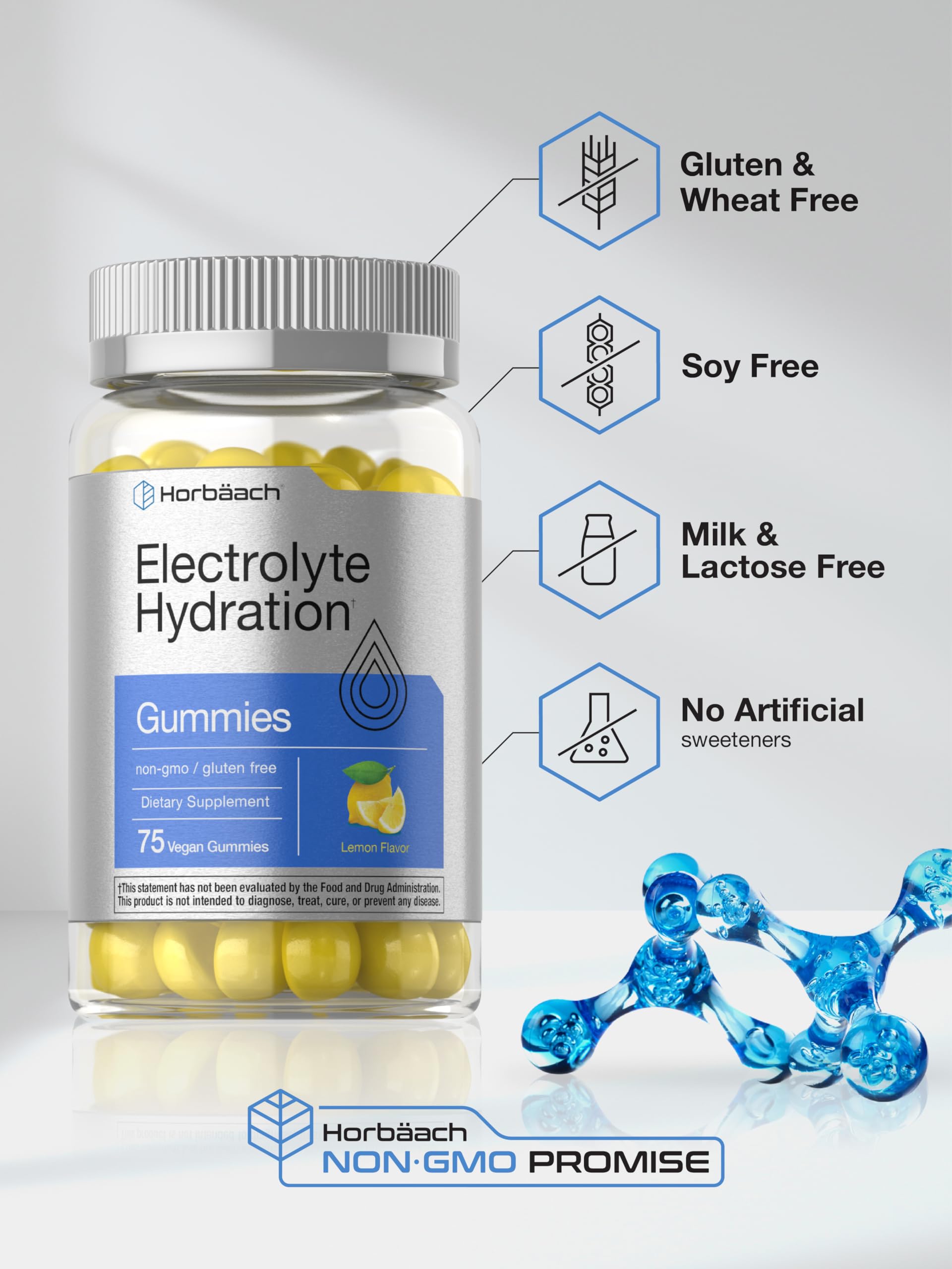 Amazon.com: Horbäach Electrolyte Hydration Gummies | 75 ...