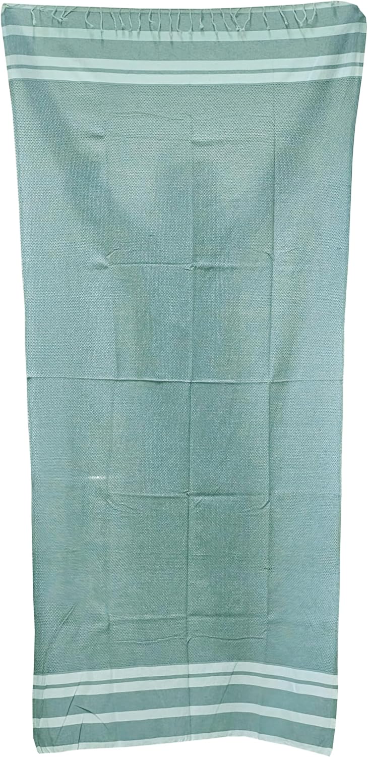 Superior Absorbent 100% Cotton Bath Towel - Ideal for Beach & Travel, Quick-Dry, Lightweight | Fast Drying | Multi-Purpose Towels | Striped (Smoke) (Brown)