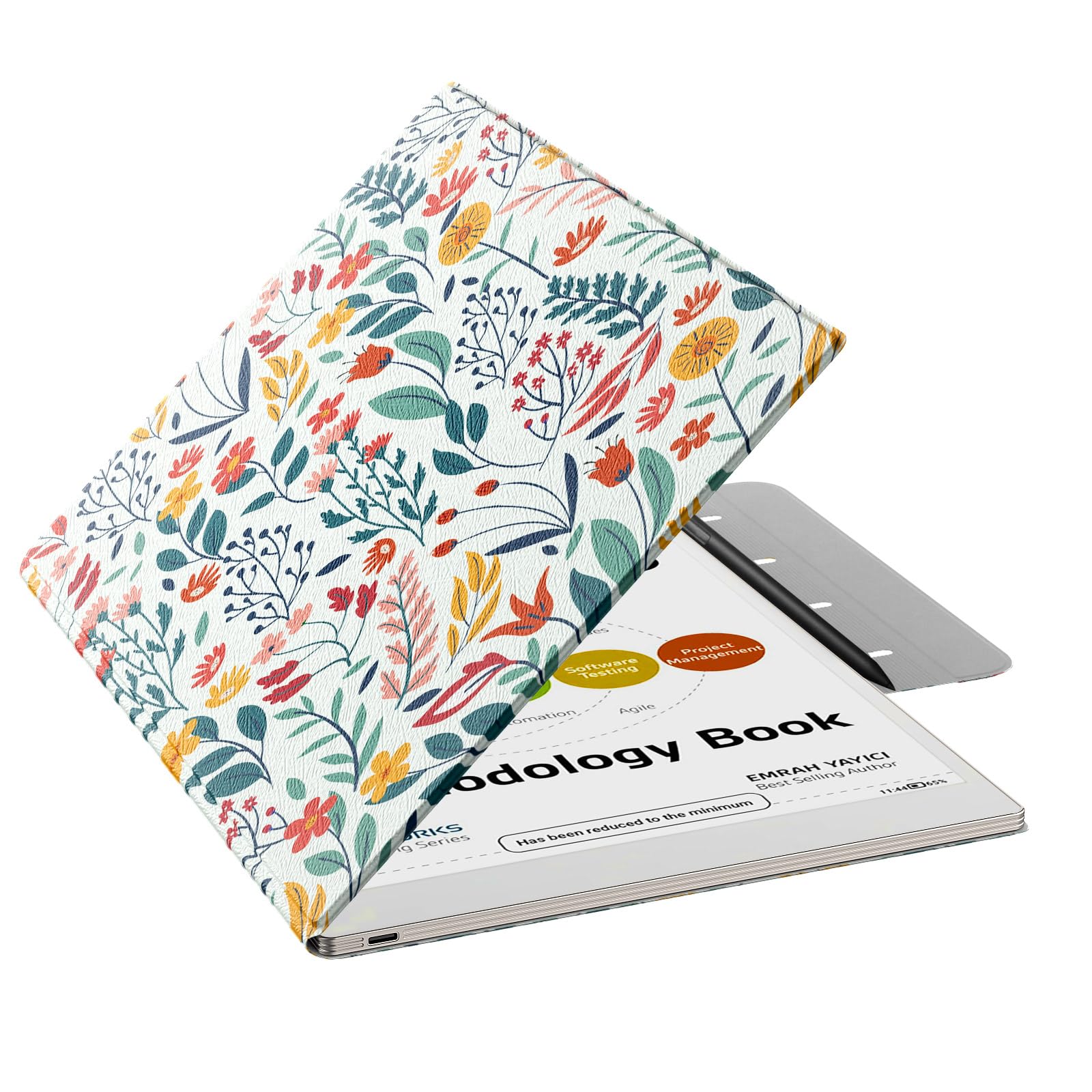 Protection Remarkable Paper Pro 2024 étui anti-perte stylo avec clapet magnétique fleur - 8