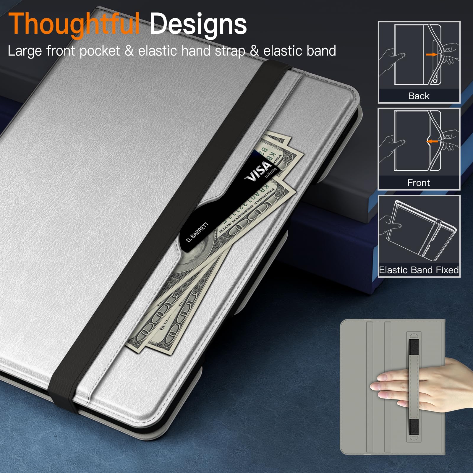 JETech Hülle Für IPad Pro 11 Zoll - Leder Folio Mit Stifthalter & Handschlaufe