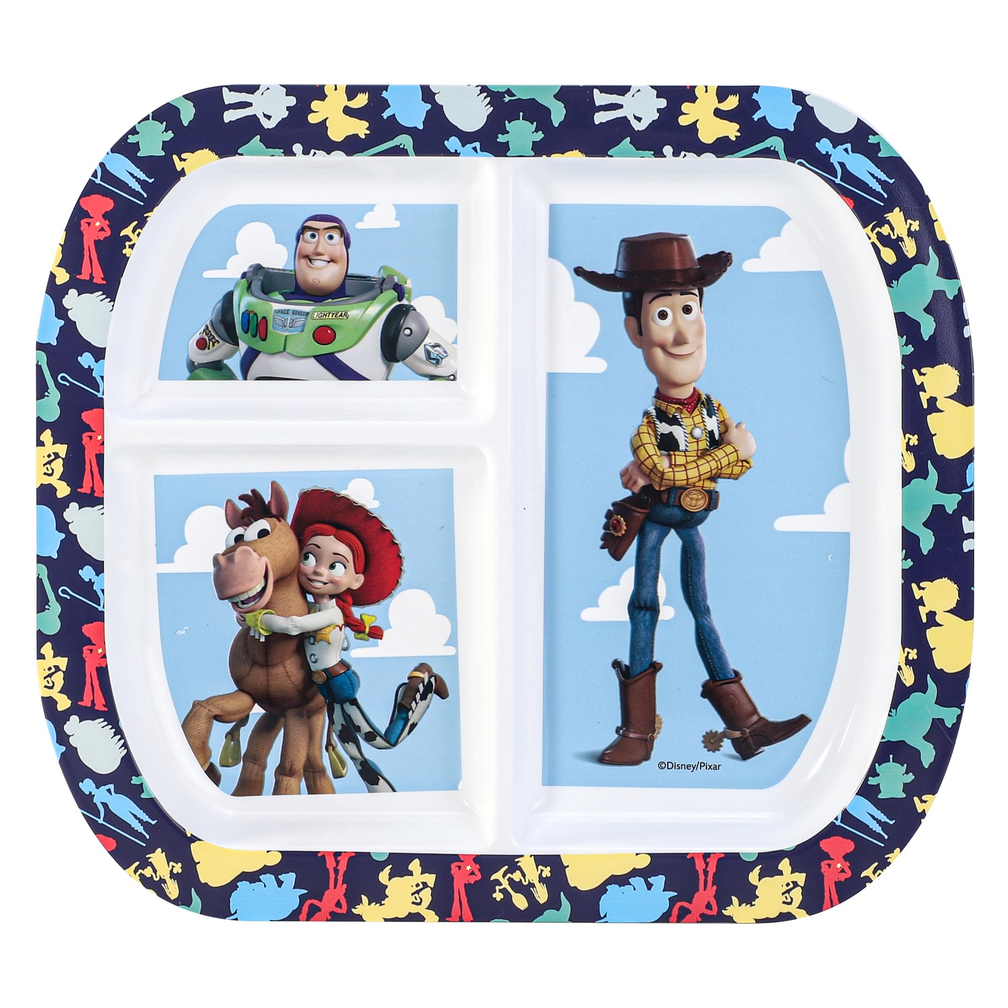 Toy Story 3 Section Reusable Childrens Kids Toddlers Divided Breakfast Lunch Dinner Plate