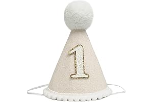 Birthday Hat for Baby: Boho 1st Birthday Celebration Conical Cap for First Birthday Decorations