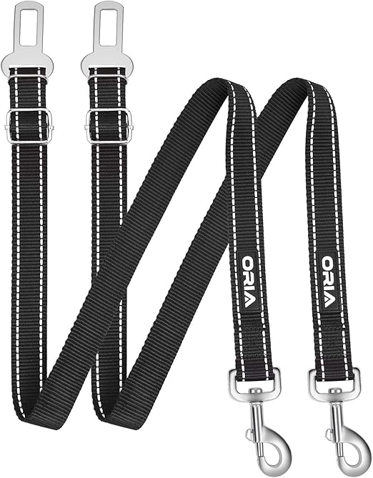 ORIA Dog Seat Belt, Adjustable Pet Seatbelt Harness for