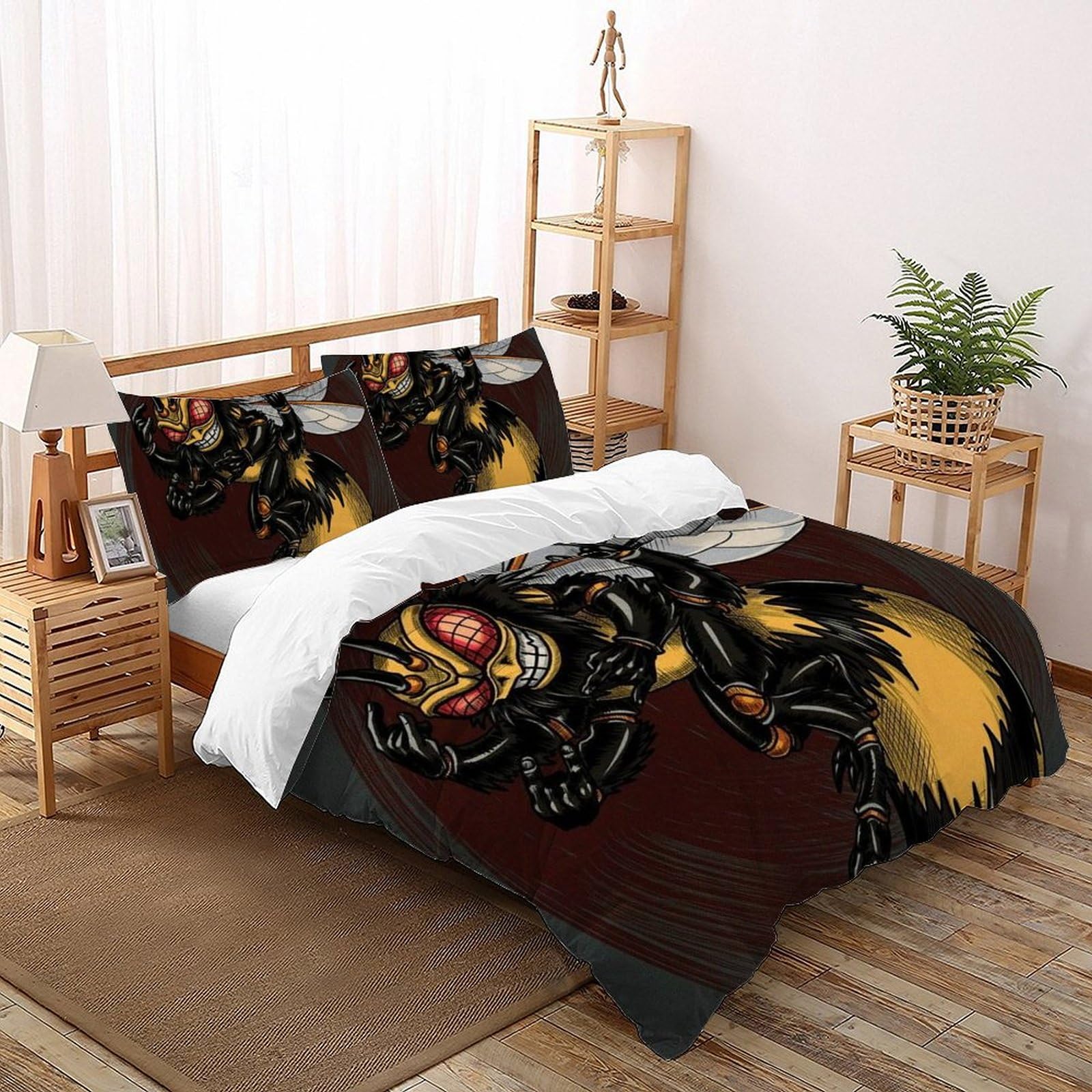 Housse de couette animaux flying imprimé 3D avec 2 taies