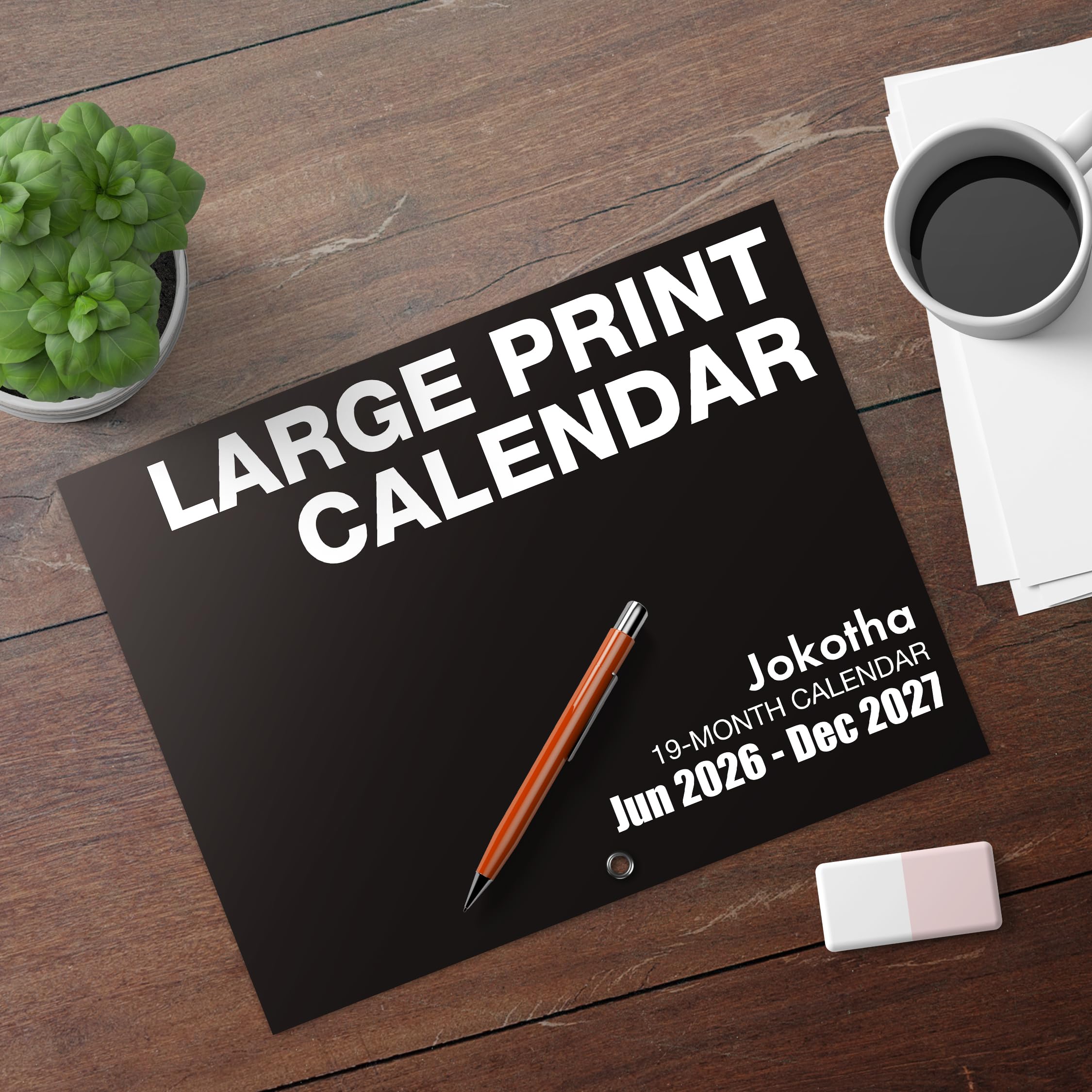 Grande calendario da parete 2026-2027, grande calendario va da gennaio 2026 a luglio 2027, 22 3/4 "x 14 3/4", grande griglia grande stampa grande calendario da parete perfetto per pianificare