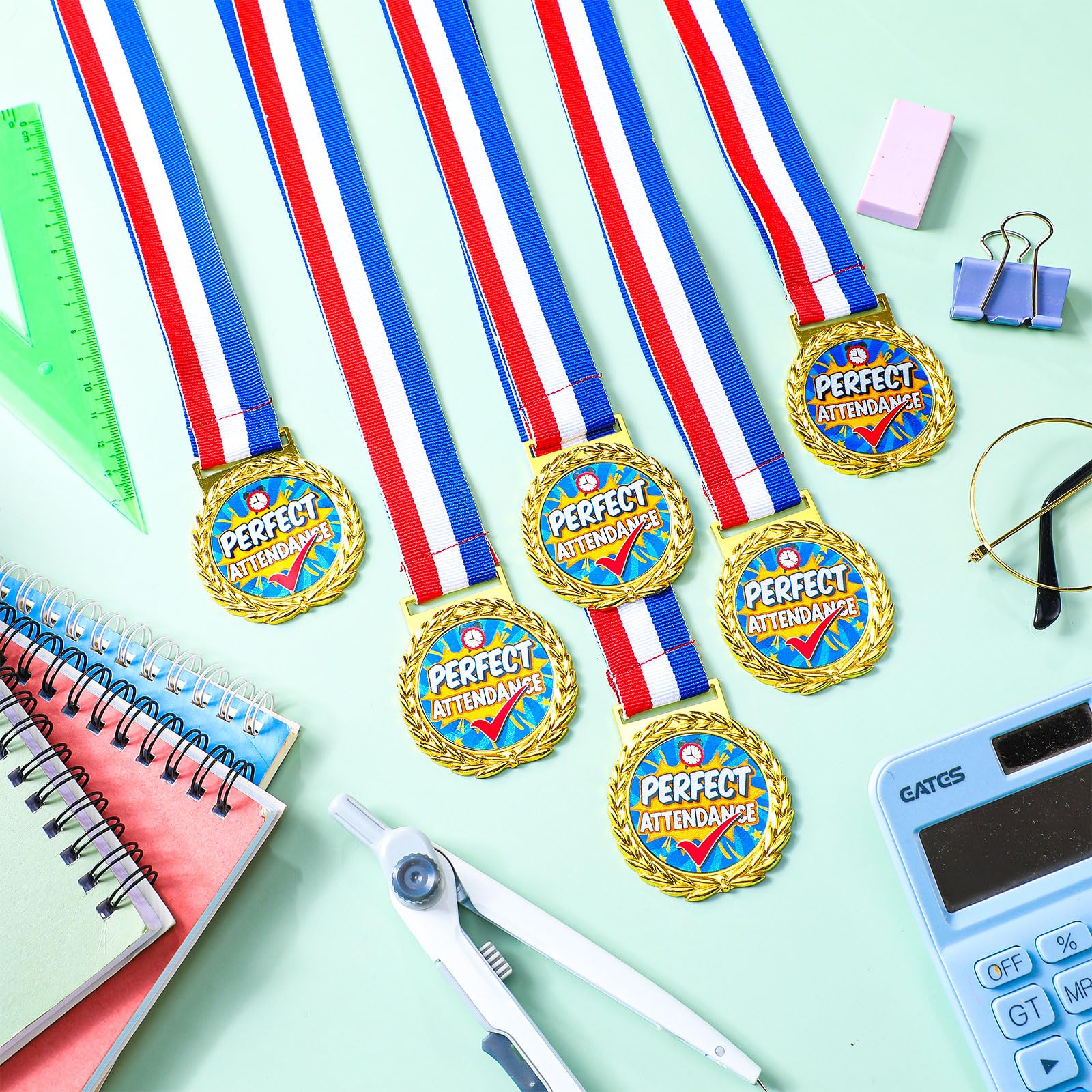 30 medallas de oro para ganadores de premios, medallas de premio con cinta para el cuello, premio de trofeo para estudiantes y niños, ganadores de eventos de competencia educativa