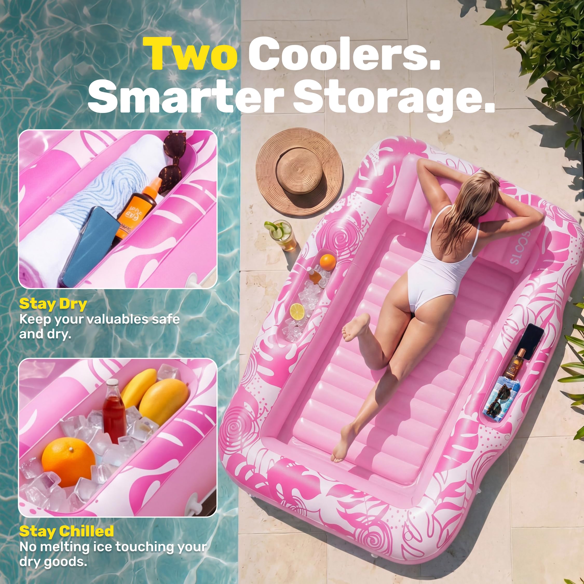 Sloosh Inflatable Tanning Pool Lounge Float - Image 3