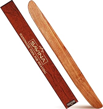 Savina Wooden Shed Stick for Weaving Loom - 12.6in Long, Pick Up Stick, Wood Bobbin, Sword, Knitting Handmade, DIY Craft Accessories 1Pcs