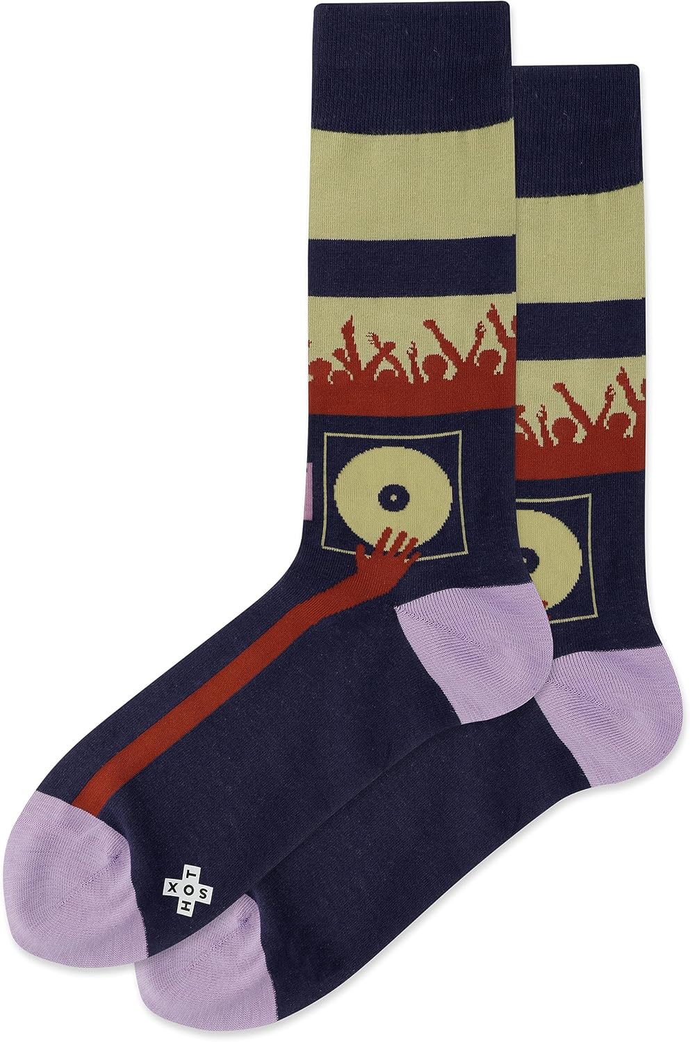 Hot Sox Men's Fun Pop Culture & Celebration Crew Socks-1 Pair Pack - Cool & Funny Conversation Starter Novelty Fashion Socks