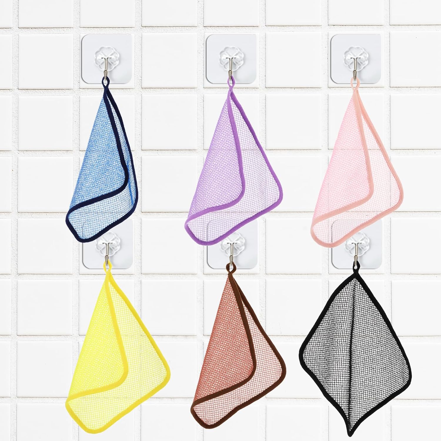 6PCS Exfoliating Towel, Deep Clean Exfoliating Cloth for Body and Face, 9.84 x 8.66 Inch Reusable Travel Wash Cloth, Soft Weave Loofah Exfoliatings Wash Clothes, for All Skin Types(Colorful) - Image 4