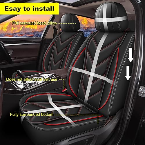 Miniatura 5 de Fundas de asiento delantero de automóvil para Chevrolet Chevy Cruze 2011-2019, cojín de asiento delantero personalizado de piel sintética con