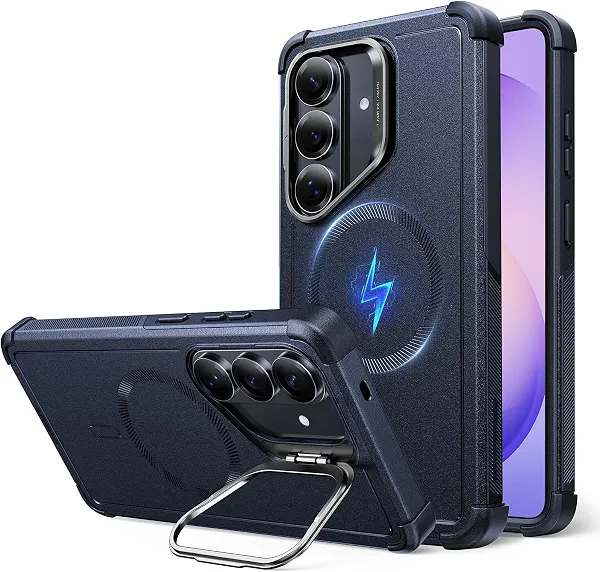 ESR for Samsung Galaxy S26 Case Flex Stand, for MagSafe, Navy Blue | Rugged, 7X Military-Grade Drop Protection, Magnetic Phone Case, Shockproof