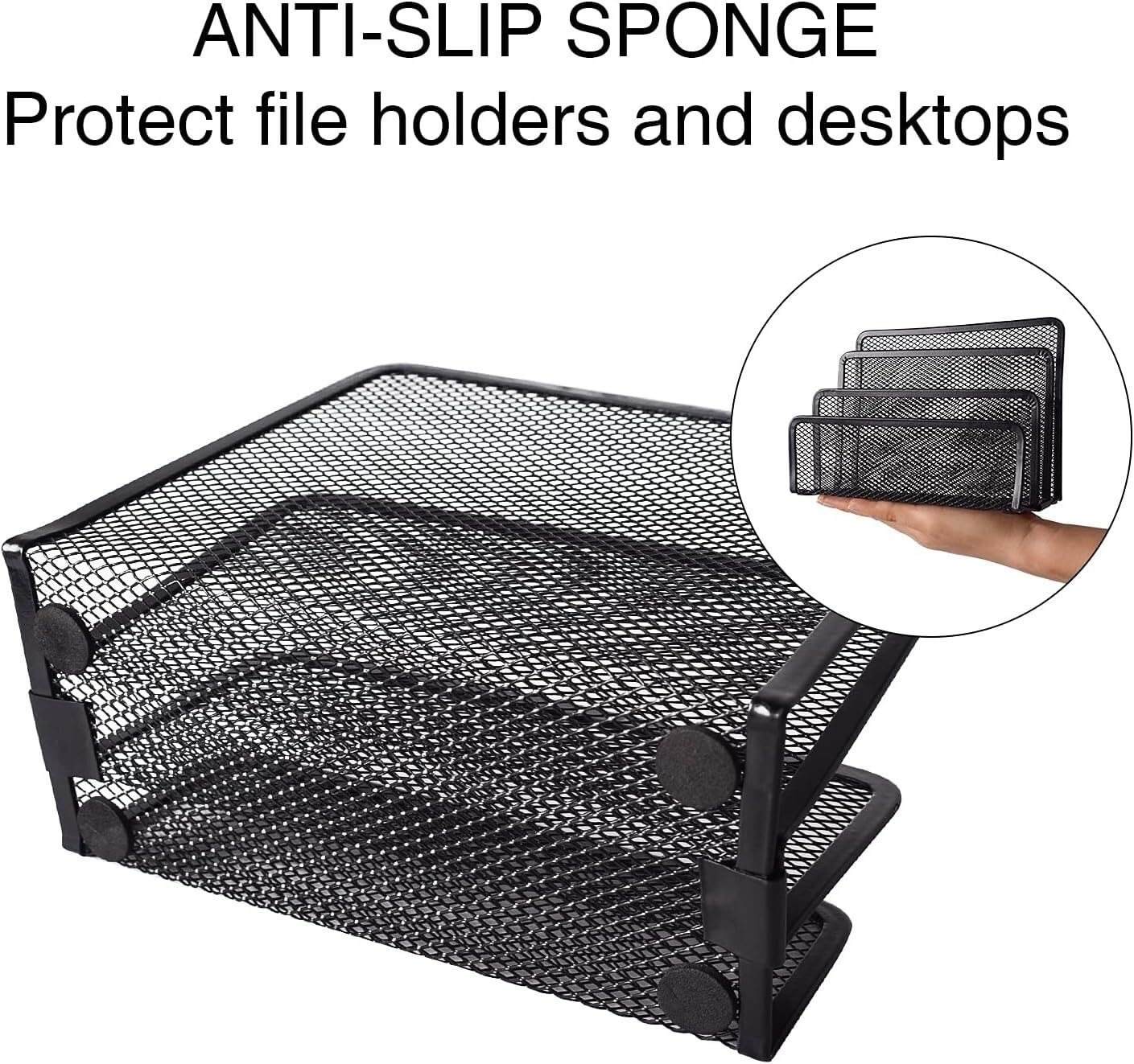 Habrur Schreibtisch Organizer Stiftehalter Schreibtisch Schreibtisch-Organizer, Kleiner Aktenhalter, Brief-Organizer, Metallgeflecht, Dokumenten-Ablageordner, Papier-Organizer Organizer Büro