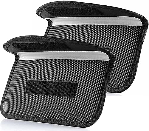 Miniatura 10 de ONEVER Faraday - Paquete de 4 bolsas para llaves de coche y teléfono celular, cartera de bloqueo de señal, protección antirrobo antirrobo, emisión
