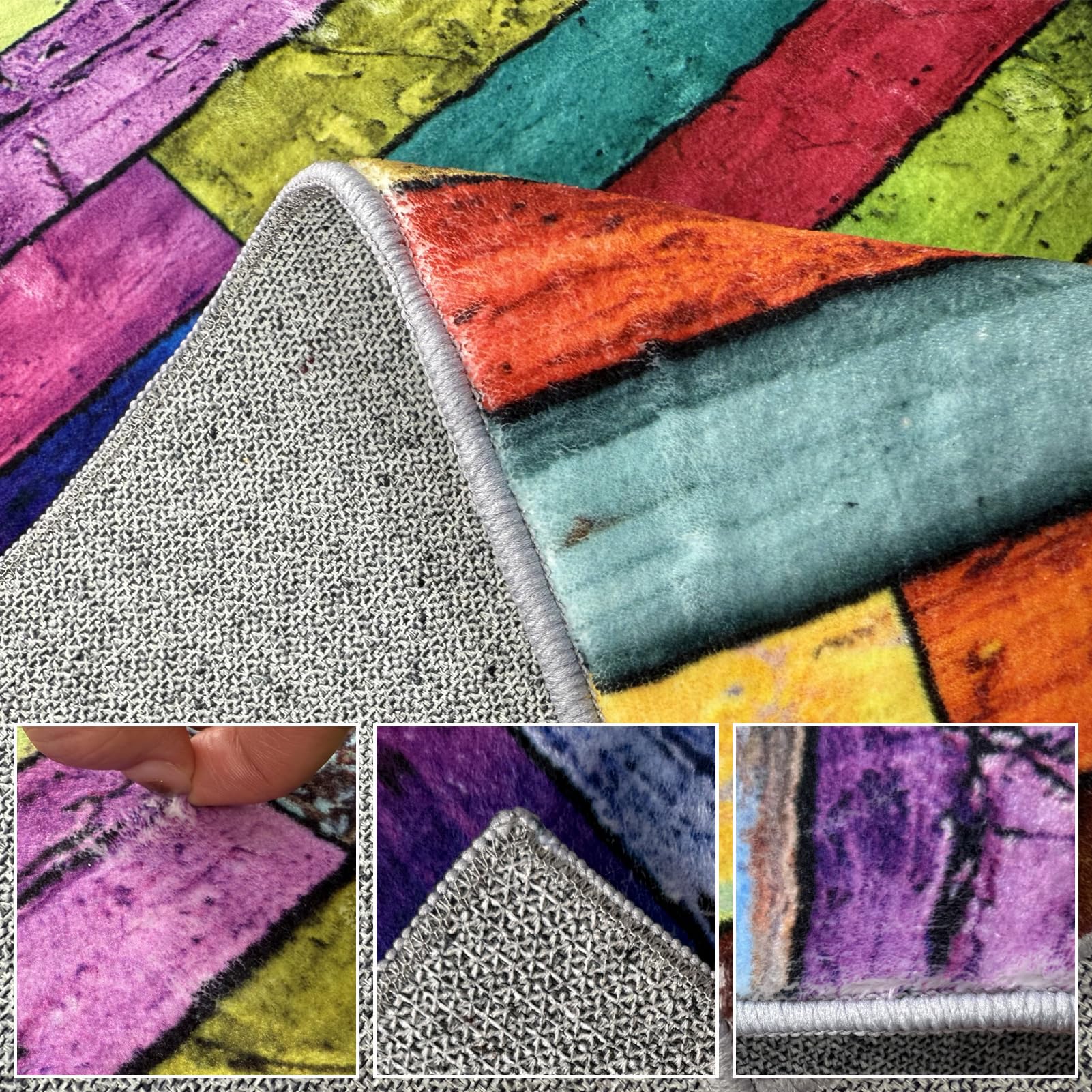Dywan Chodnik Przedpokój Antypoślizgowy Zmywalny Dywan Kuchenny 90 x 200 cm Chłonny Bieżnik Wejście Dywan z krótkim włosiem do przedpokoju, wejścia, salonu, sypialni, pralni
